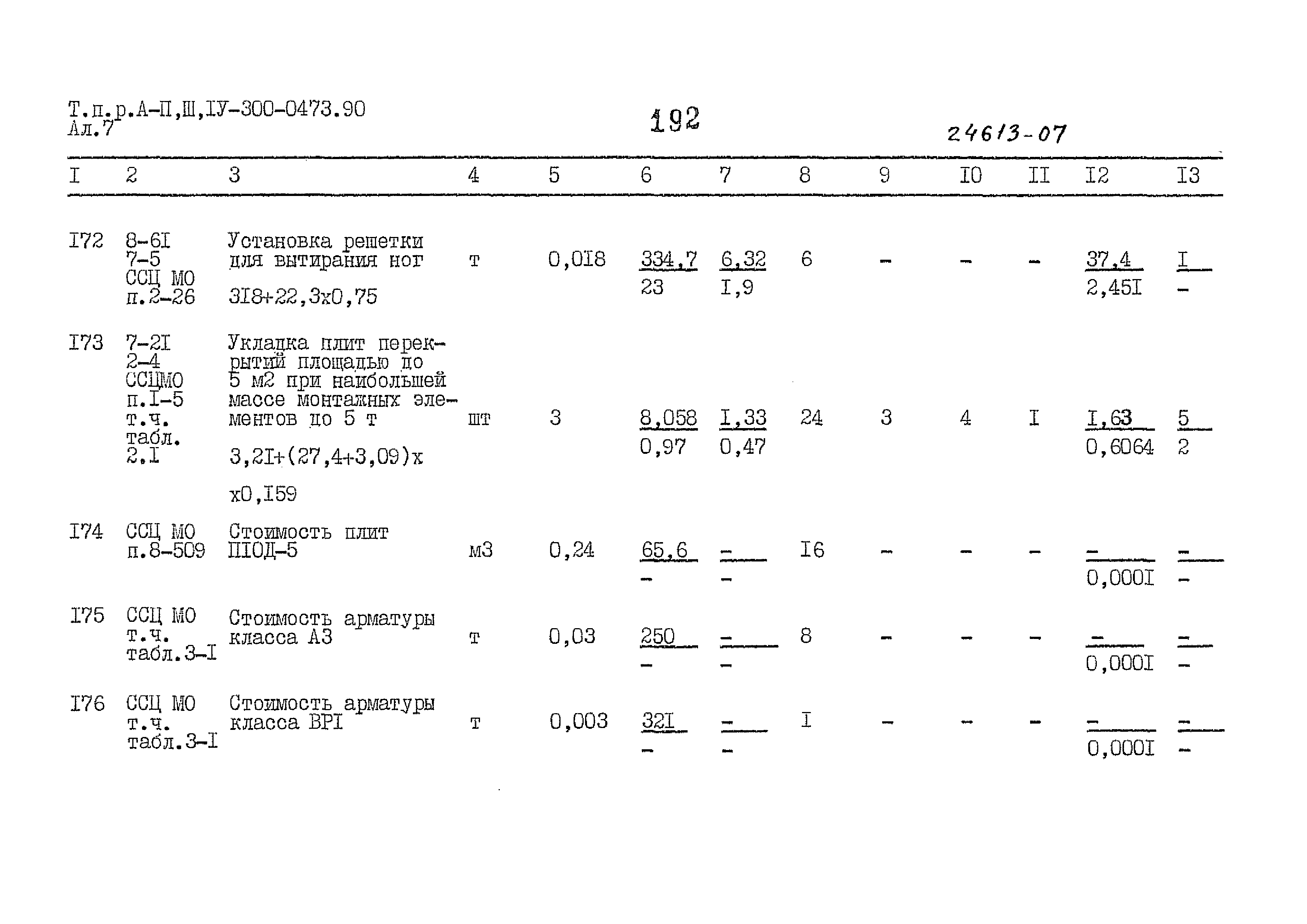 Типовые проектные решения А-II,III,IV-300-0473.90