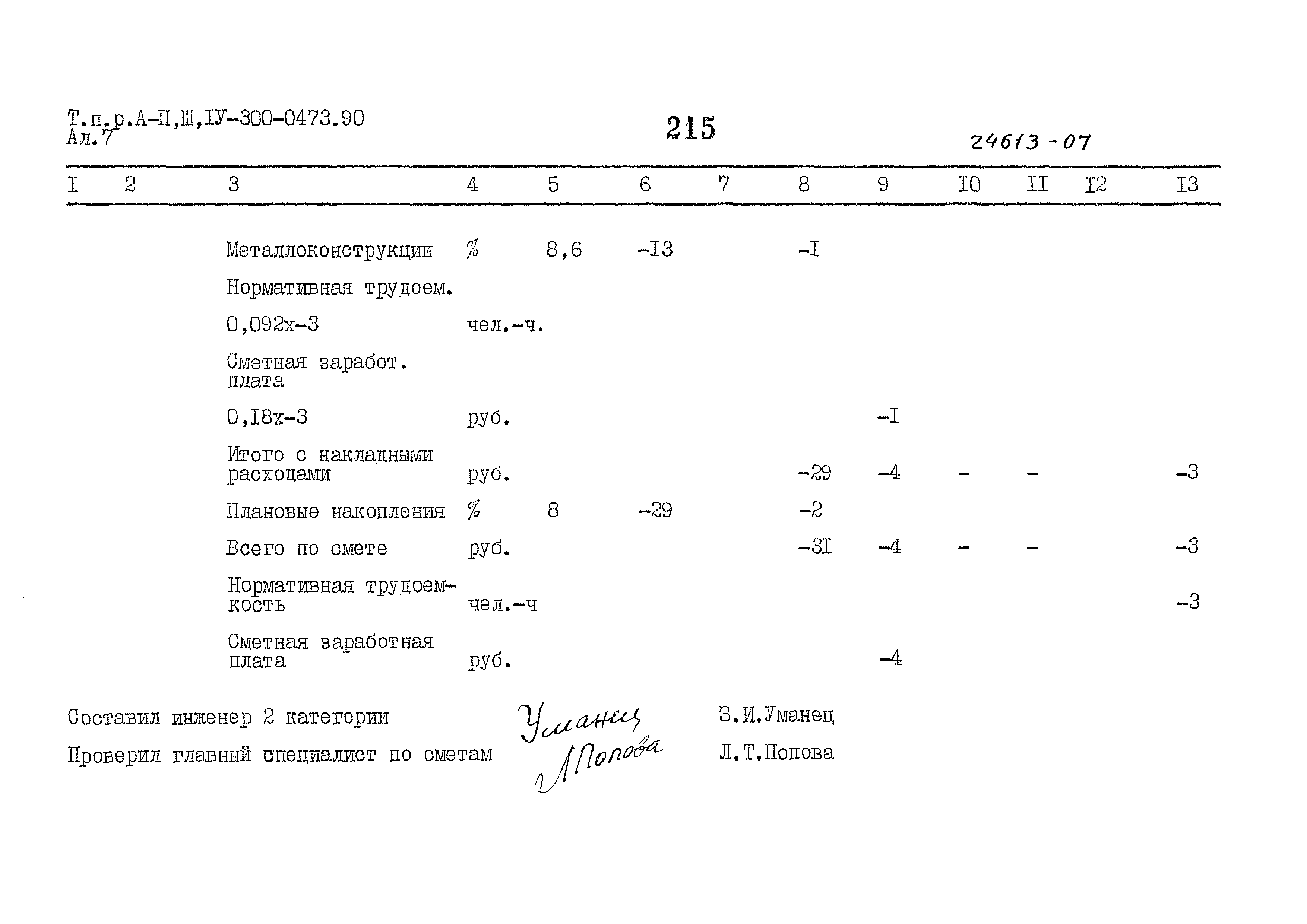 Типовые проектные решения А-II,III,IV-300-0473.90