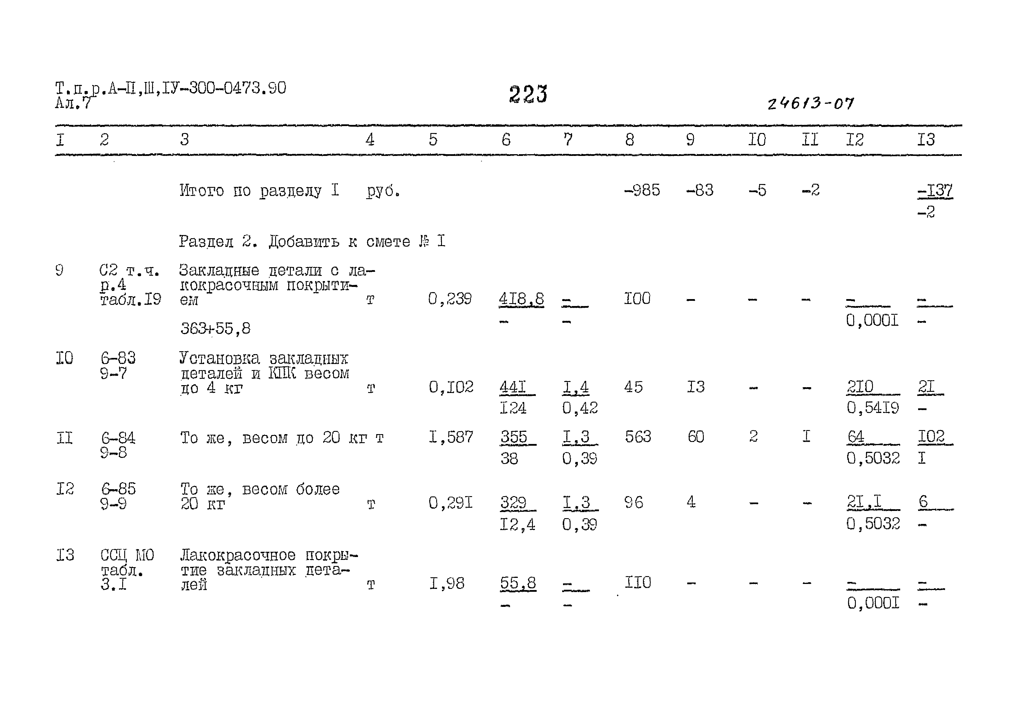 Типовые проектные решения А-II,III,IV-300-0473.90