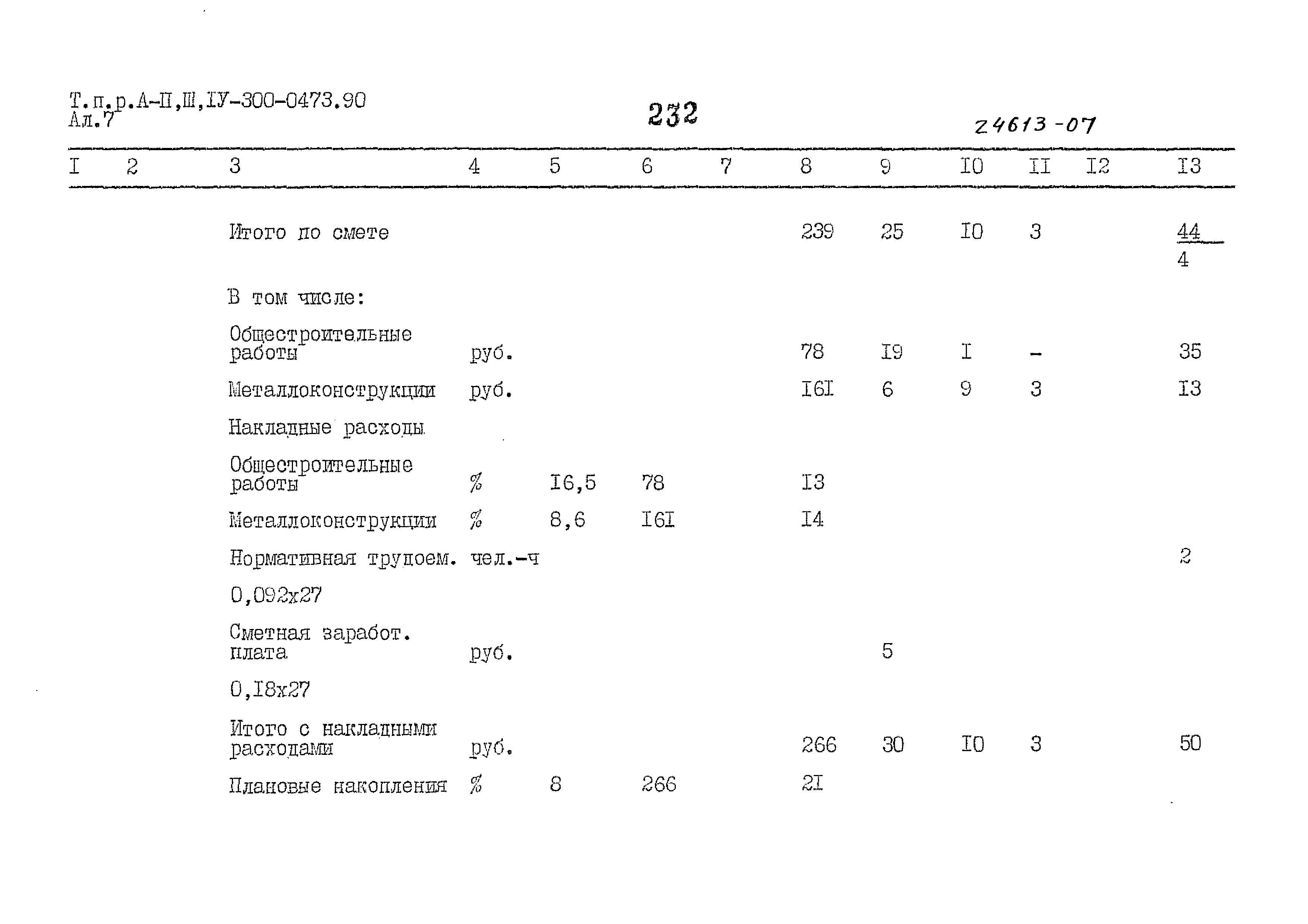 Типовые проектные решения А-II,III,IV-300-0473.90