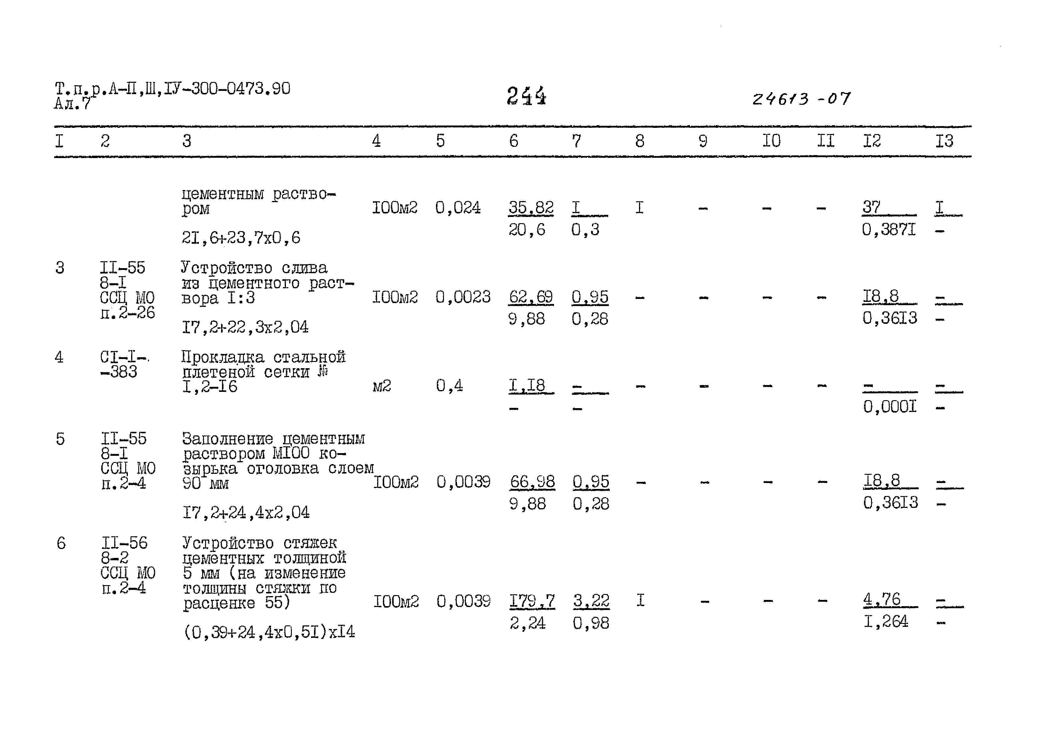 Типовые проектные решения А-II,III,IV-300-0473.90