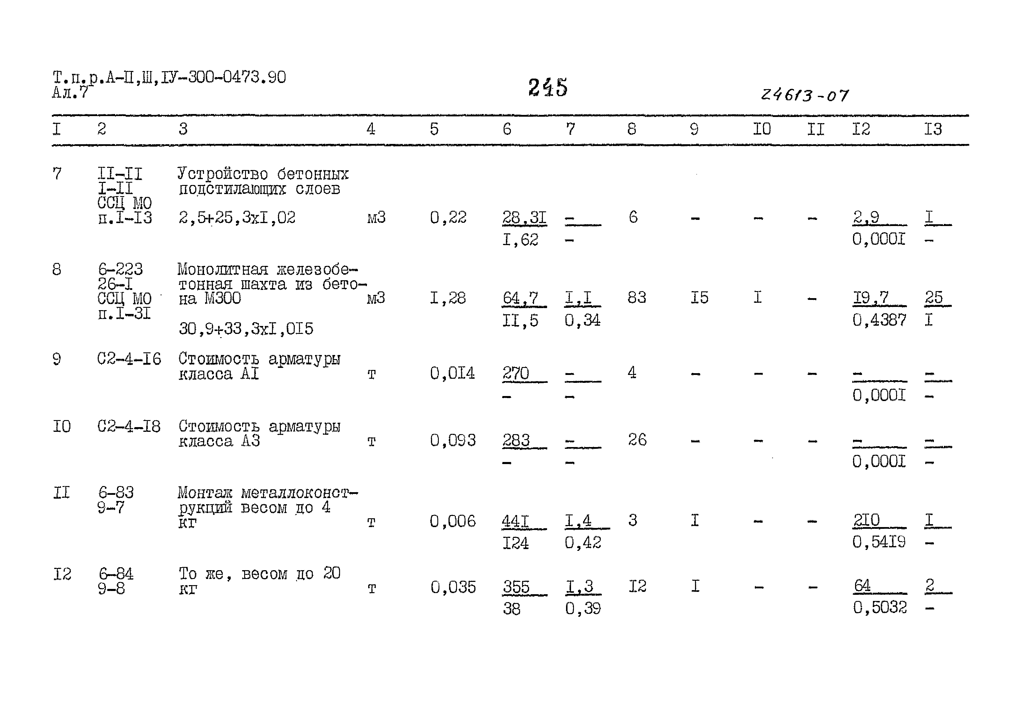 Типовые проектные решения А-II,III,IV-300-0473.90