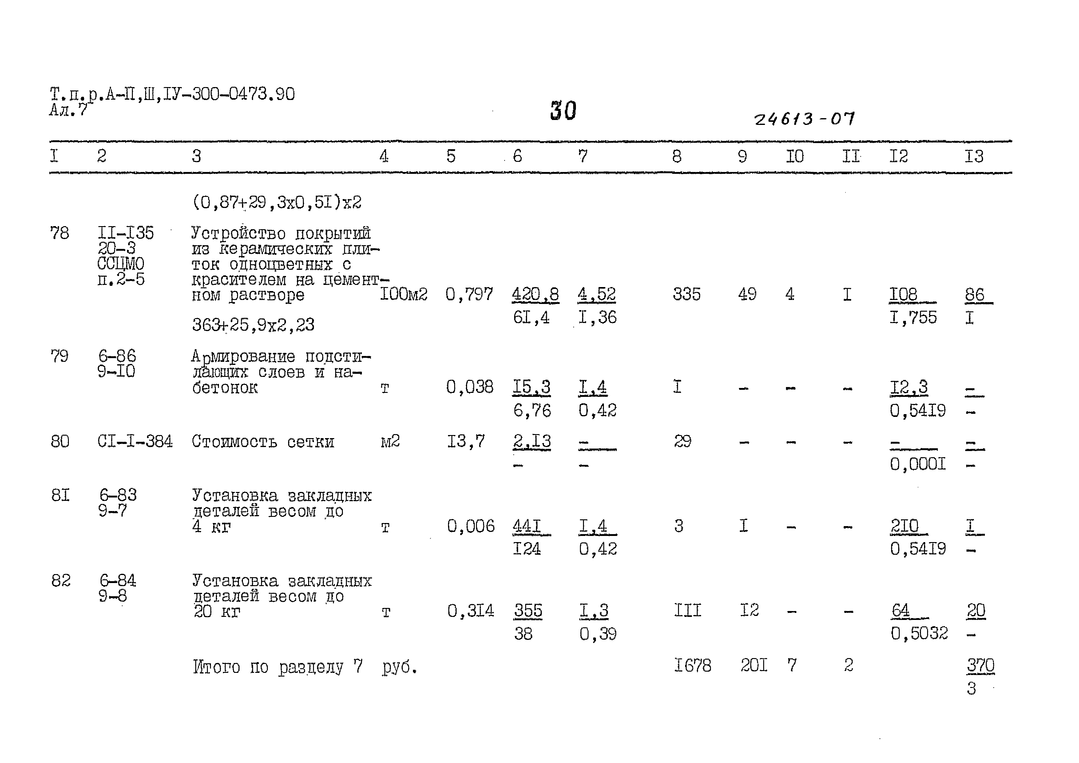 Типовые проектные решения А-II,III,IV-300-0473.90