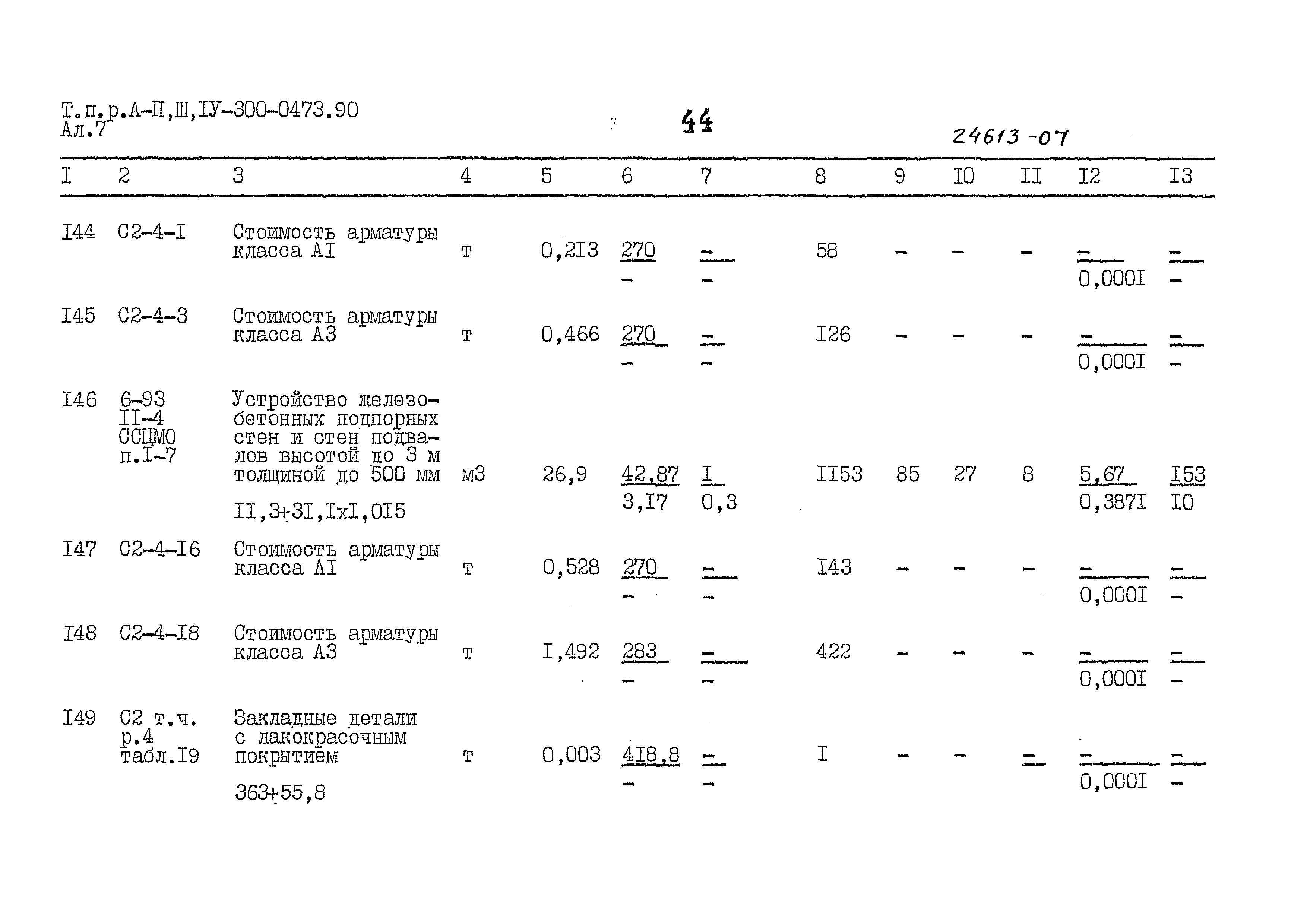 Типовые проектные решения А-II,III,IV-300-0473.90