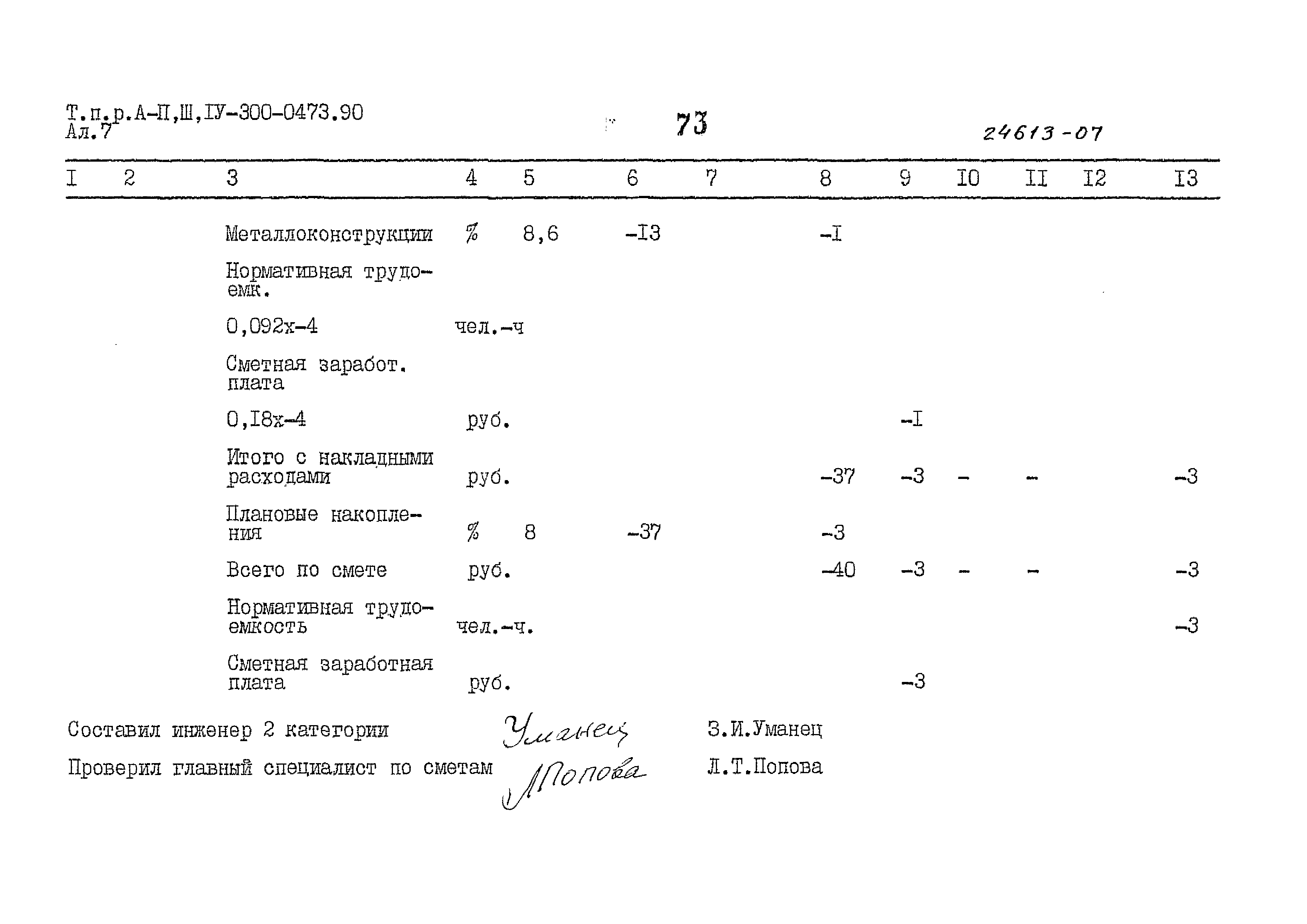 Типовые проектные решения А-II,III,IV-300-0473.90