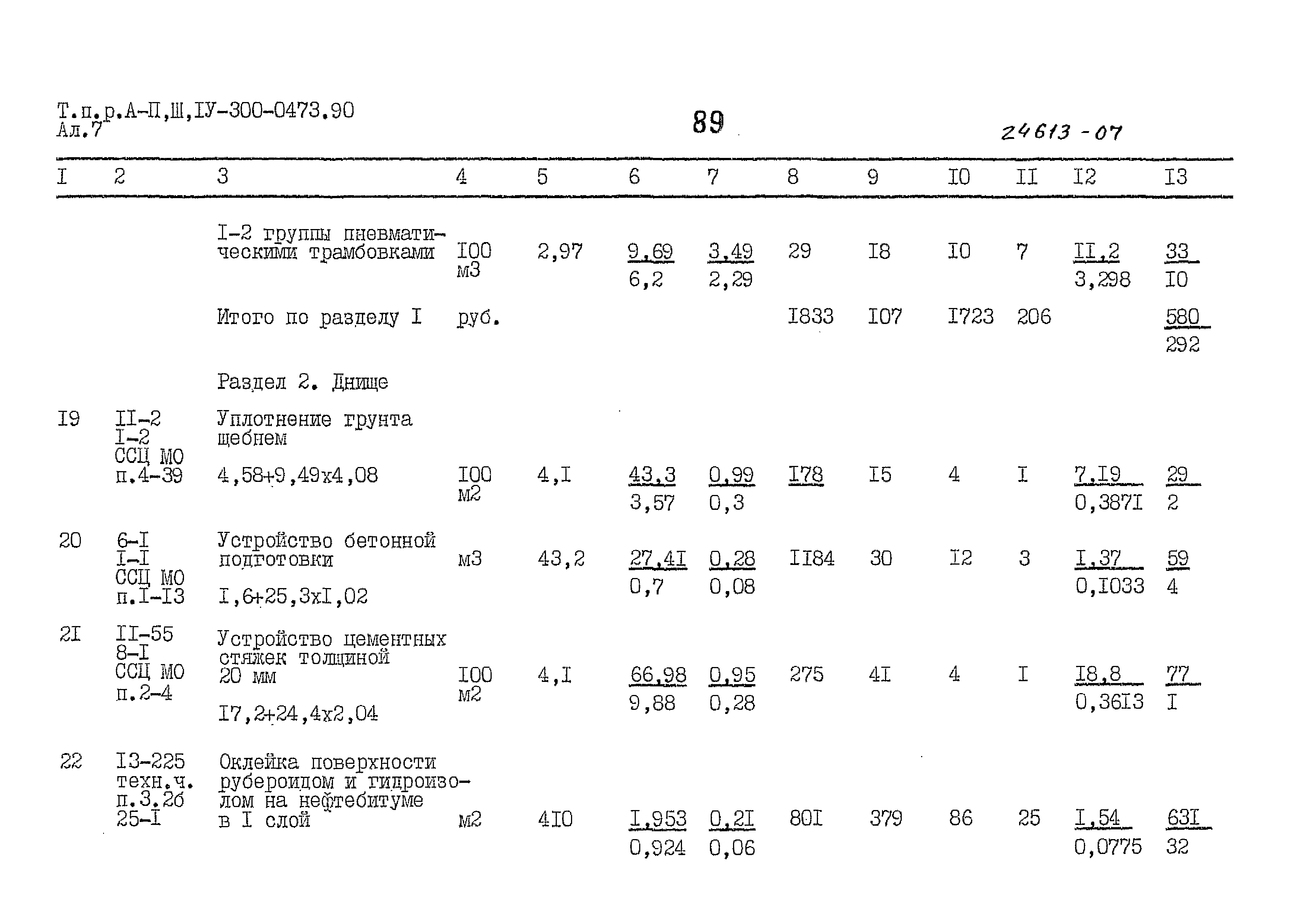 Типовые проектные решения А-II,III,IV-300-0473.90