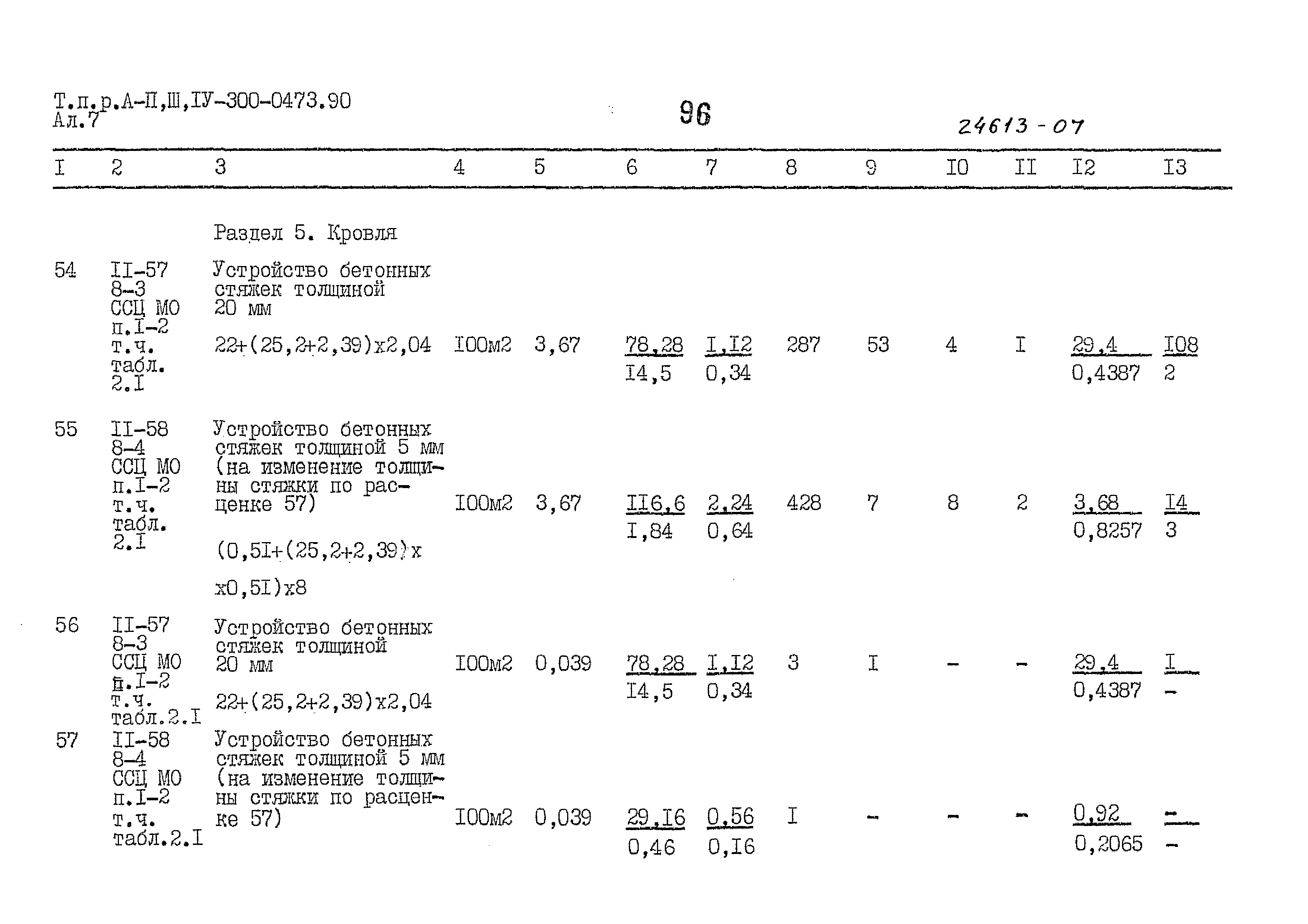 Типовые проектные решения А-II,III,IV-300-0473.90