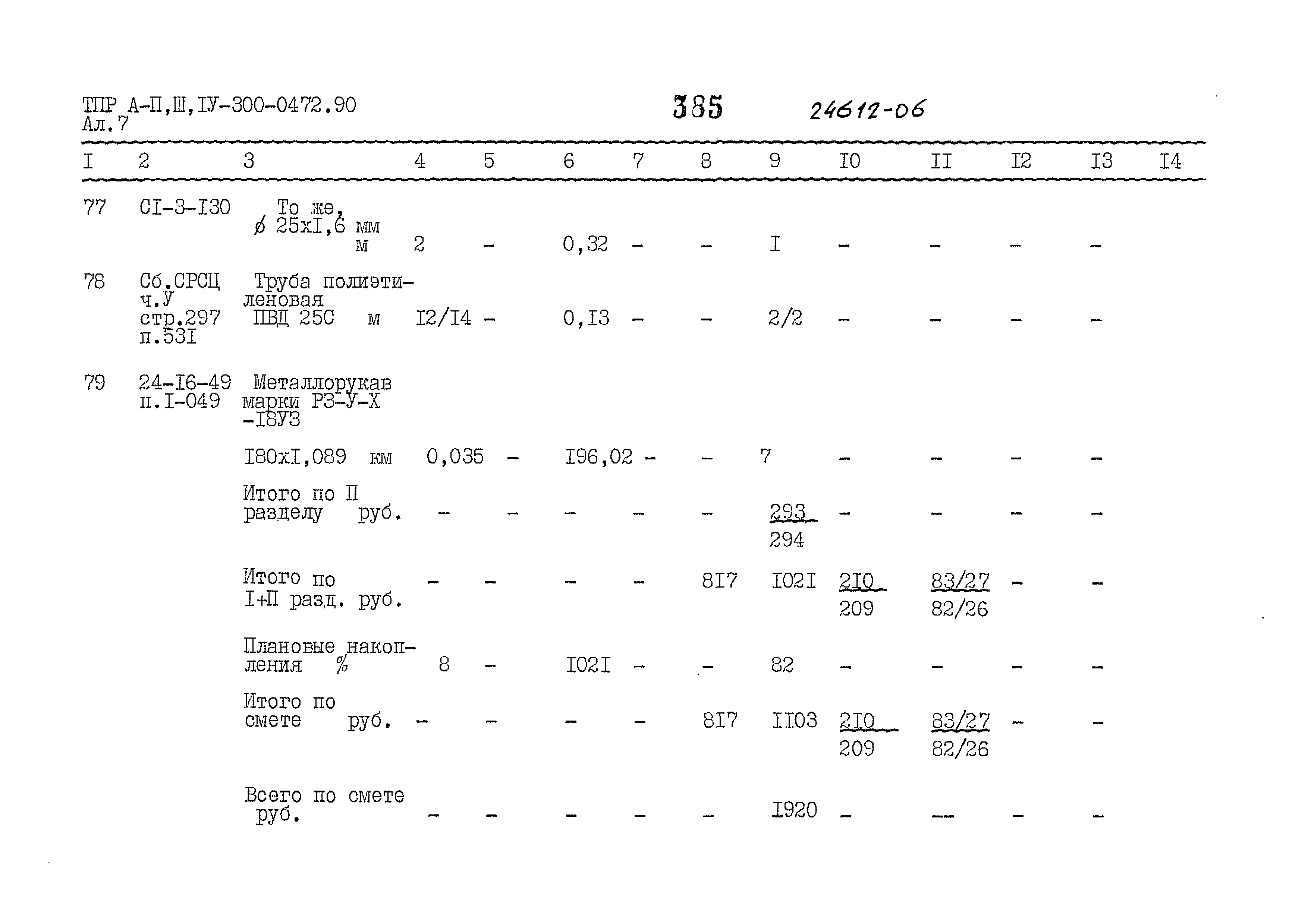 Типовые проектные решения А-II,III,IV-300-0472.90