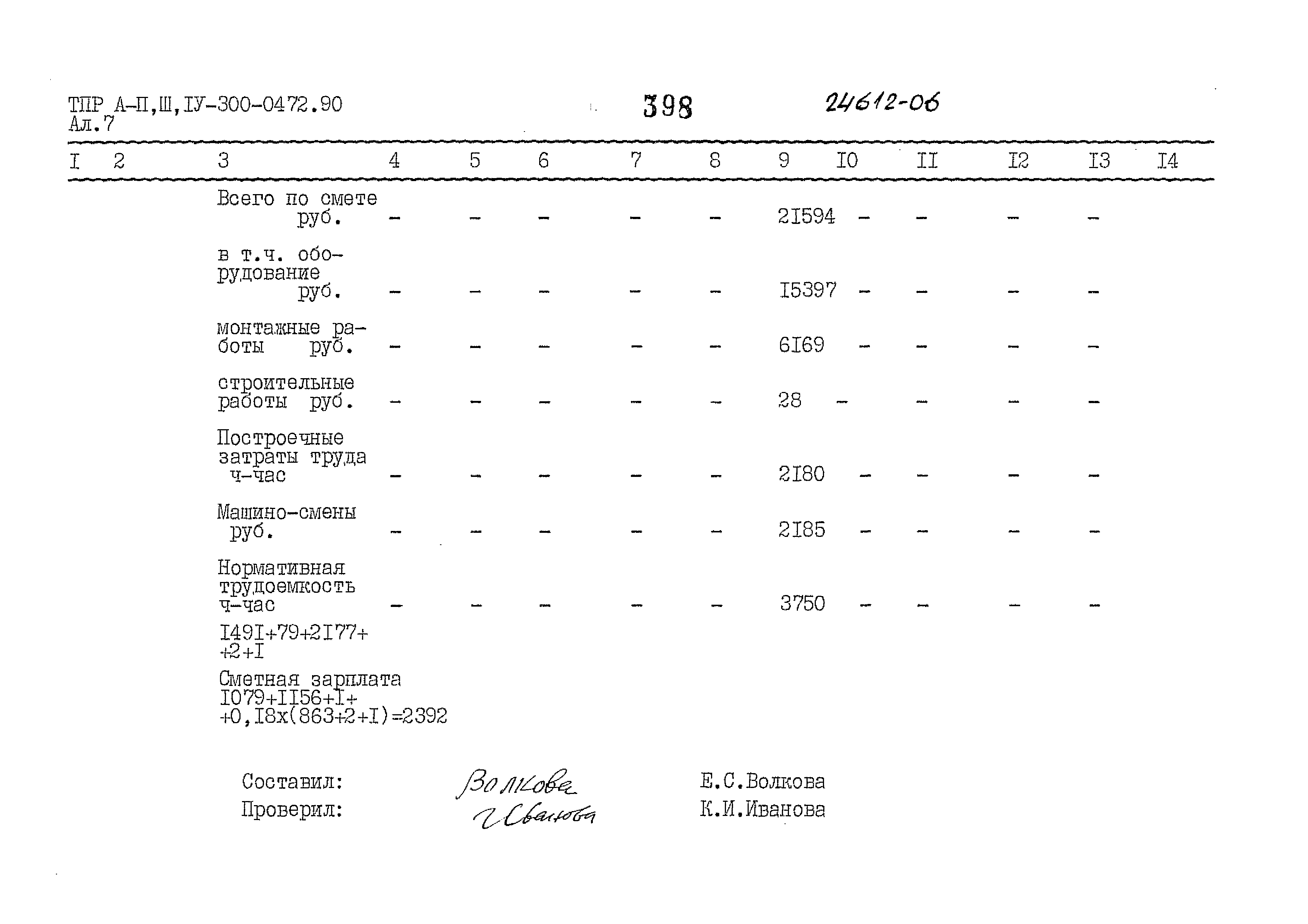 Типовые проектные решения А-II,III,IV-300-0472.90