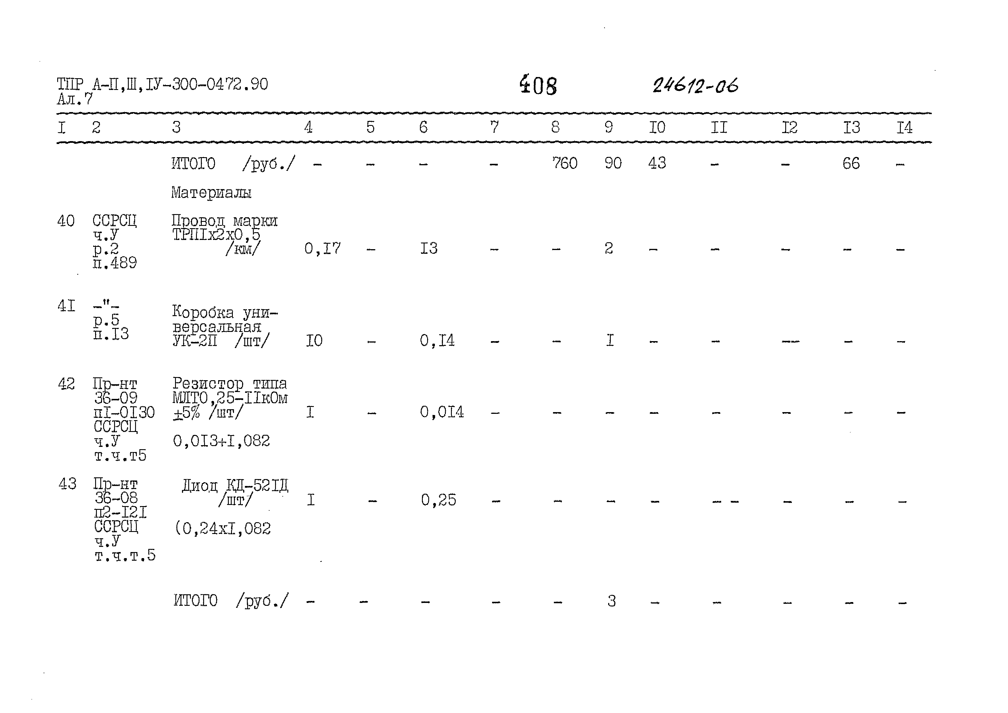 Типовые проектные решения А-II,III,IV-300-0472.90