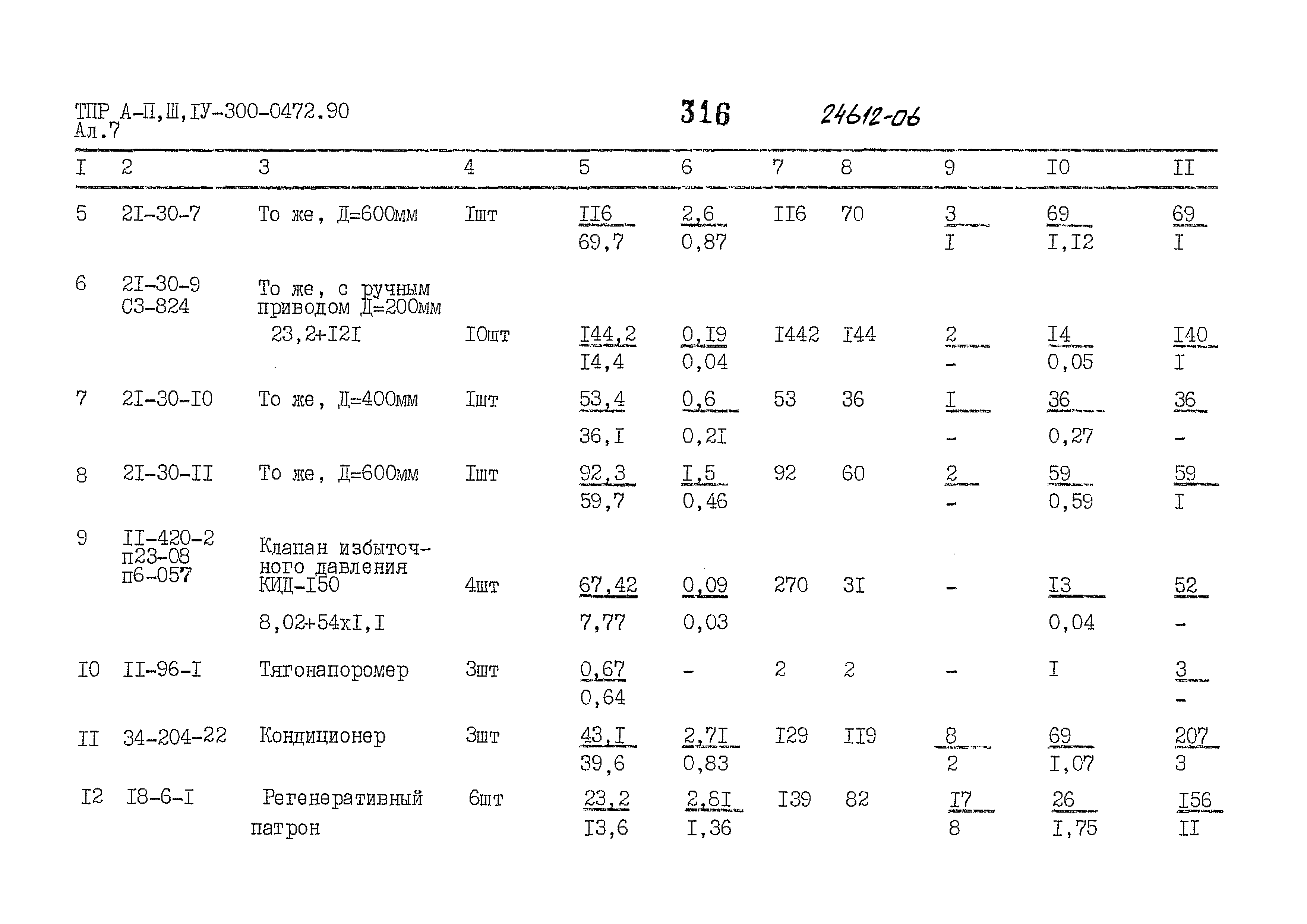 Типовые проектные решения А-II,III,IV-300-0472.90