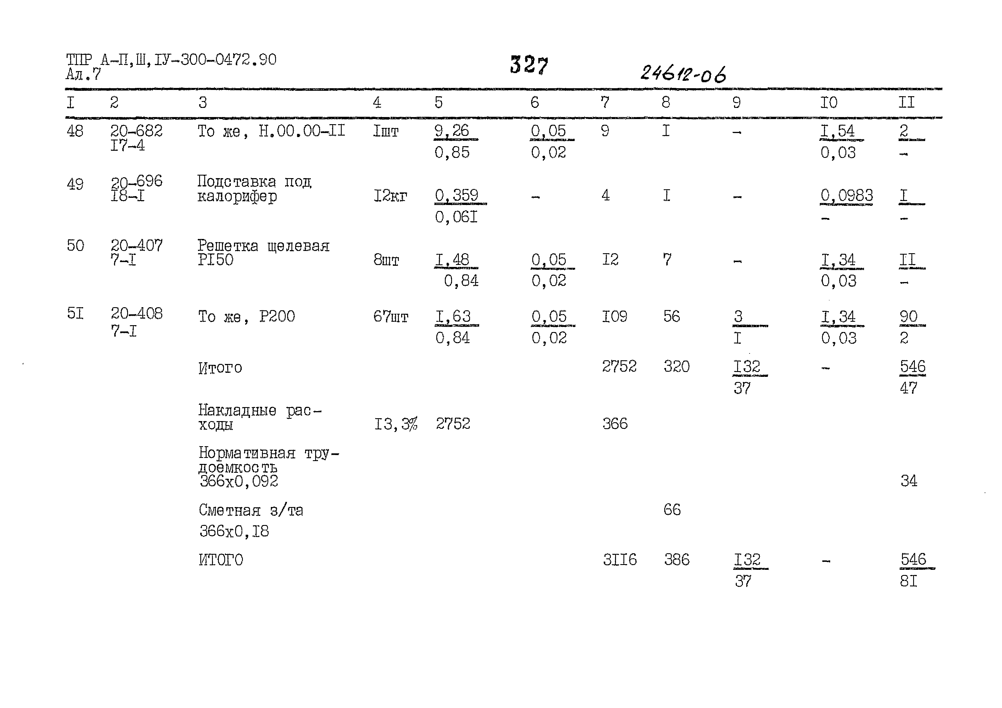 Типовые проектные решения А-II,III,IV-300-0472.90