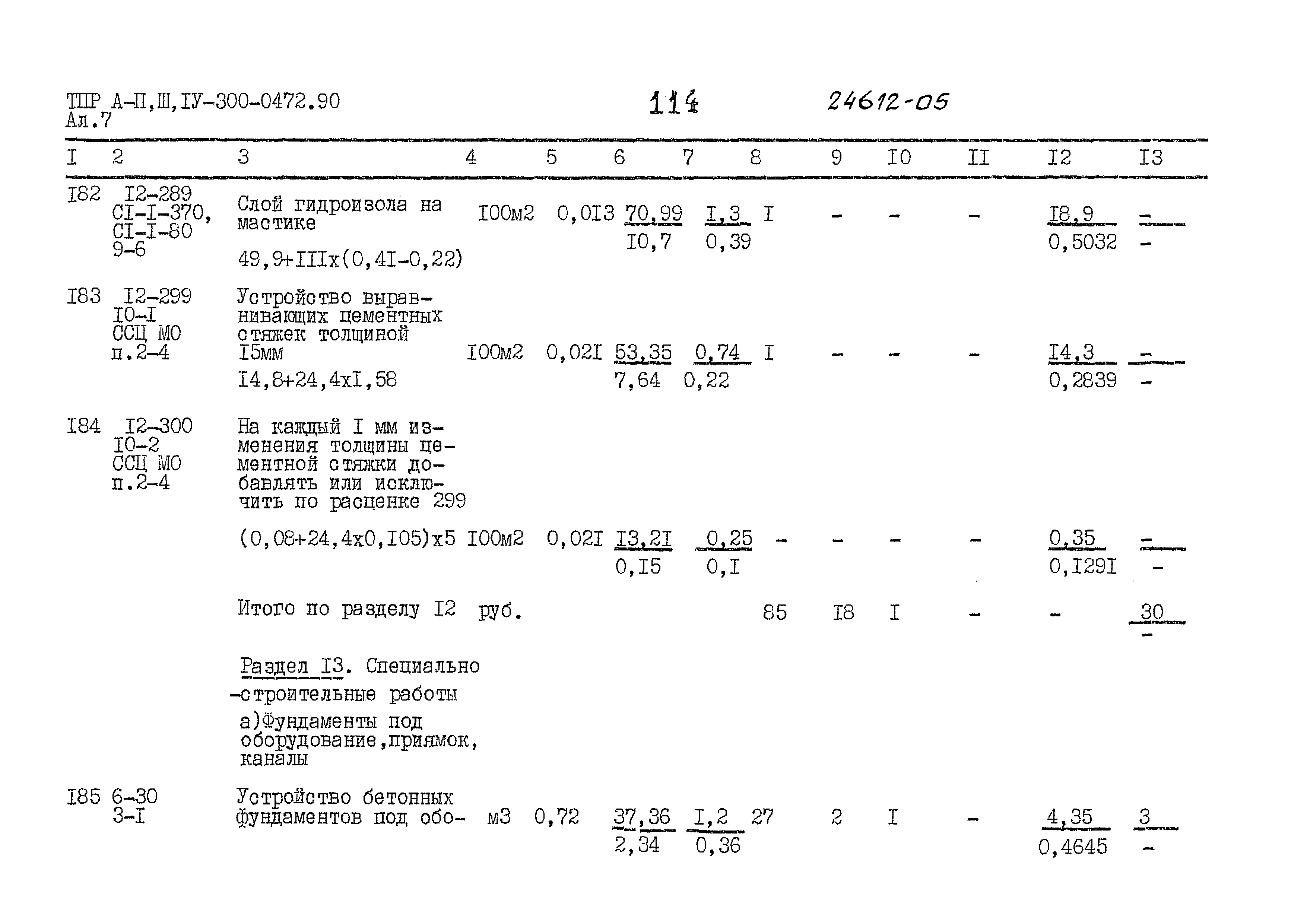 Типовые проектные решения А-II,III,IV-300-0472.90