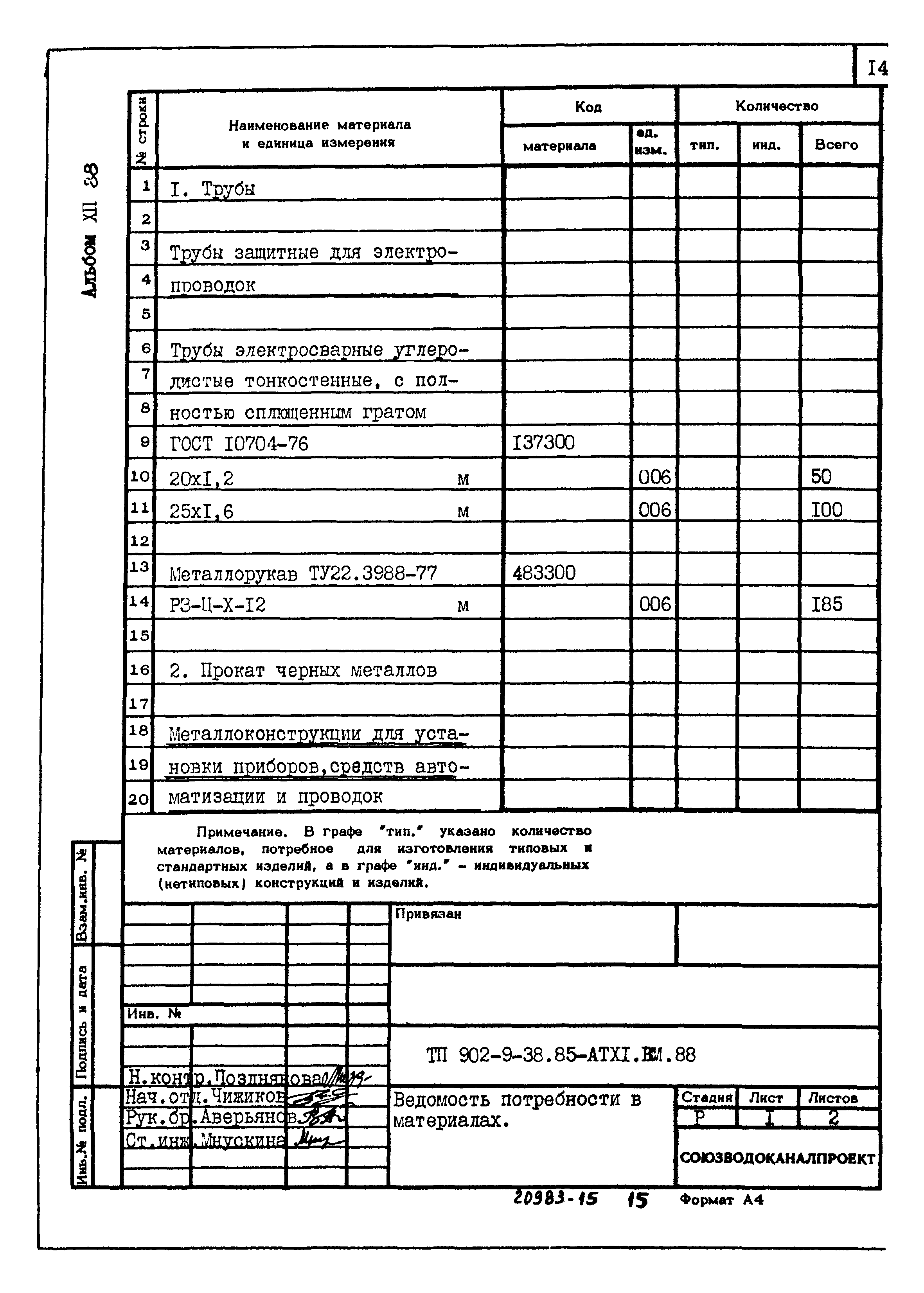 Типовой проект 902-9-38.85