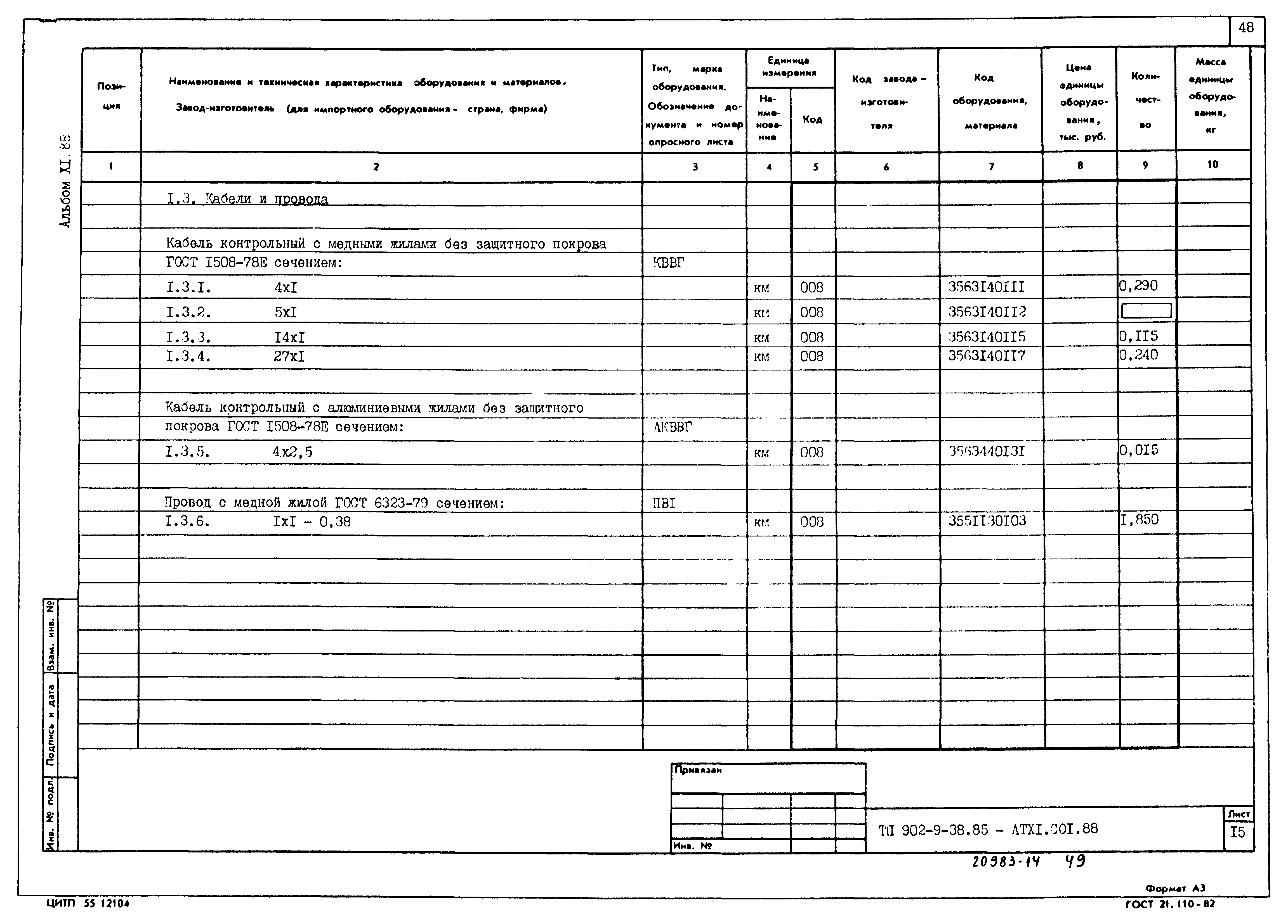 Типовой проект 902-9-38.85