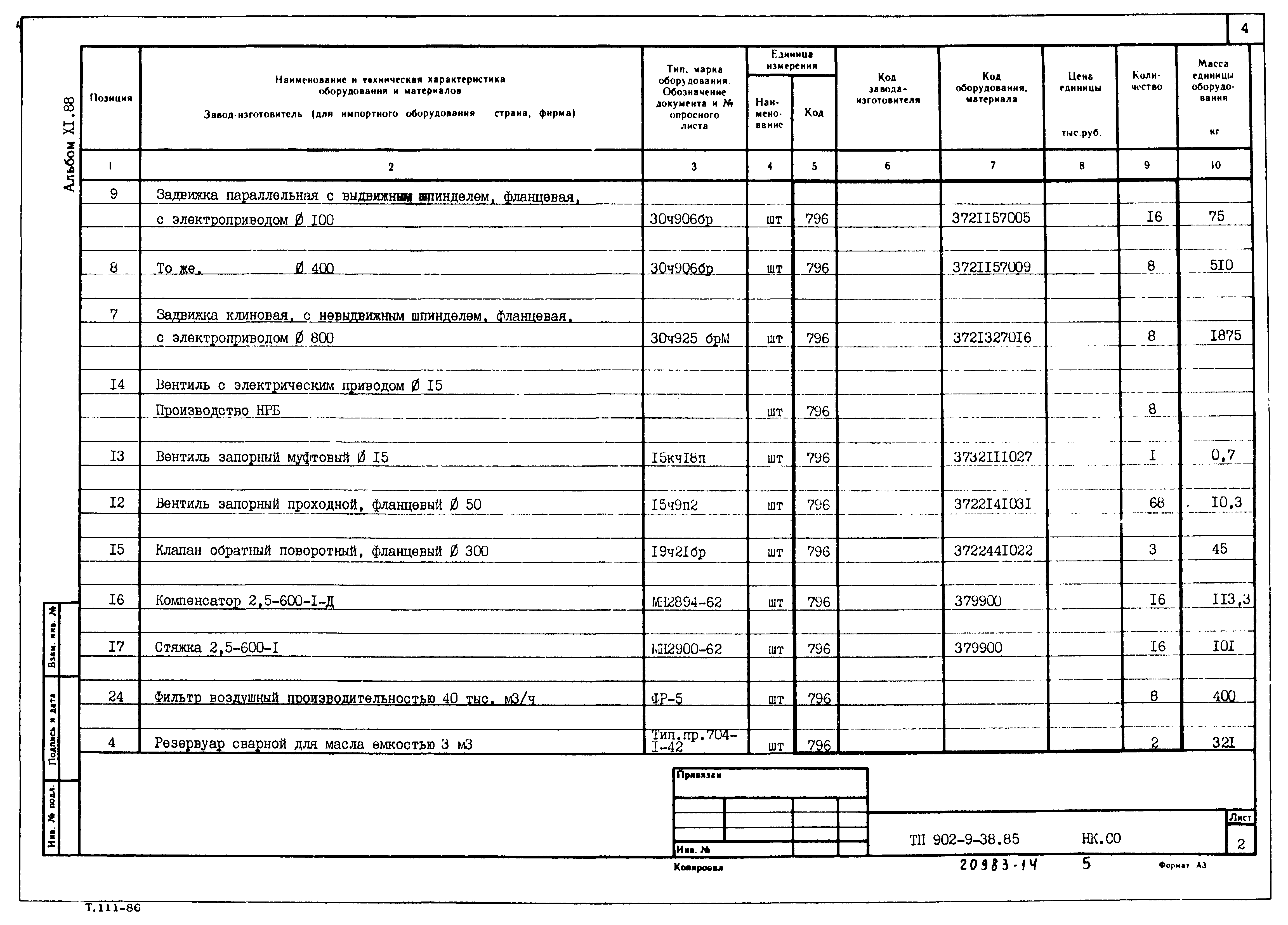 Типовой проект 902-9-38.85