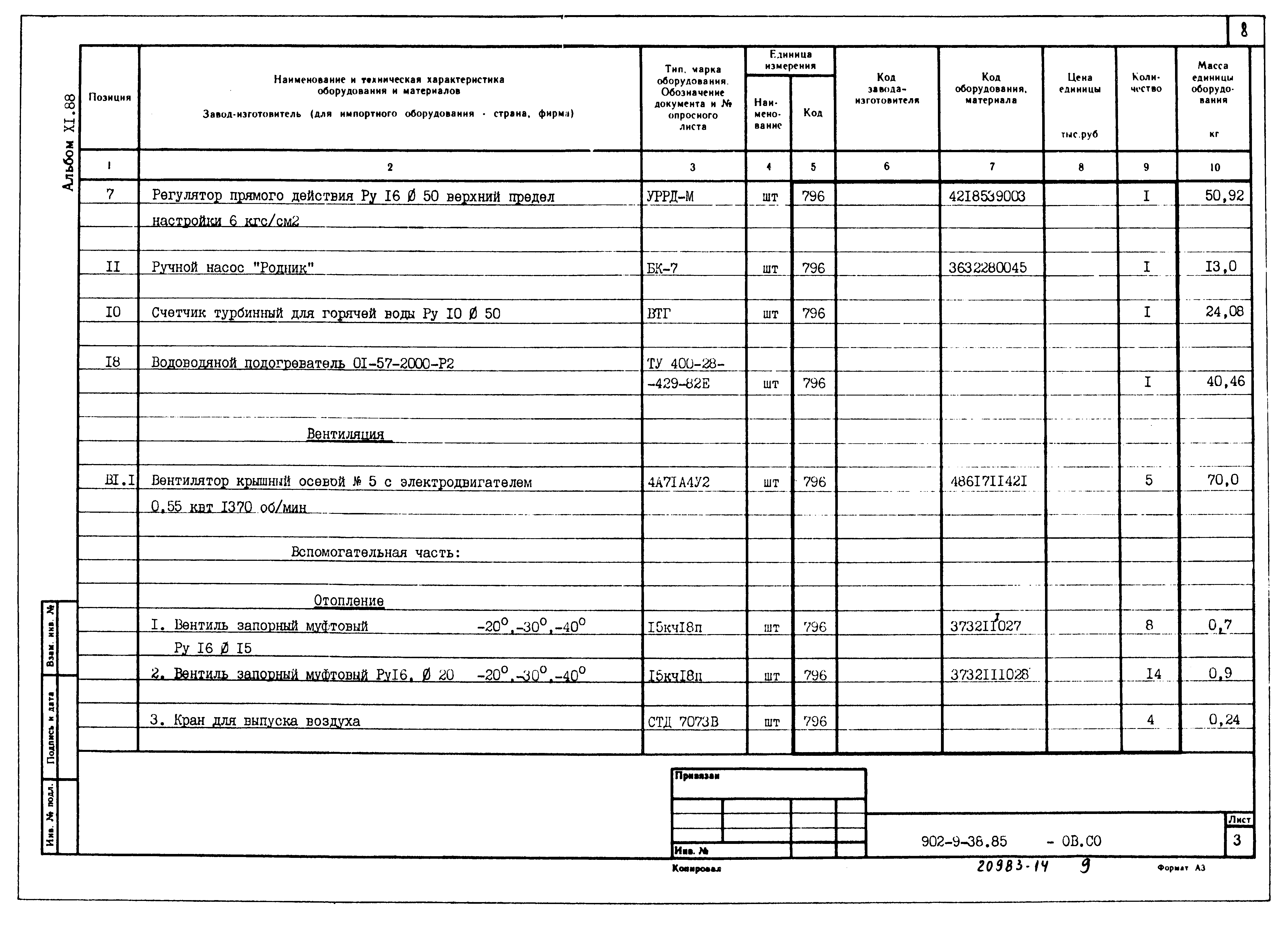 Типовой проект 902-9-38.85