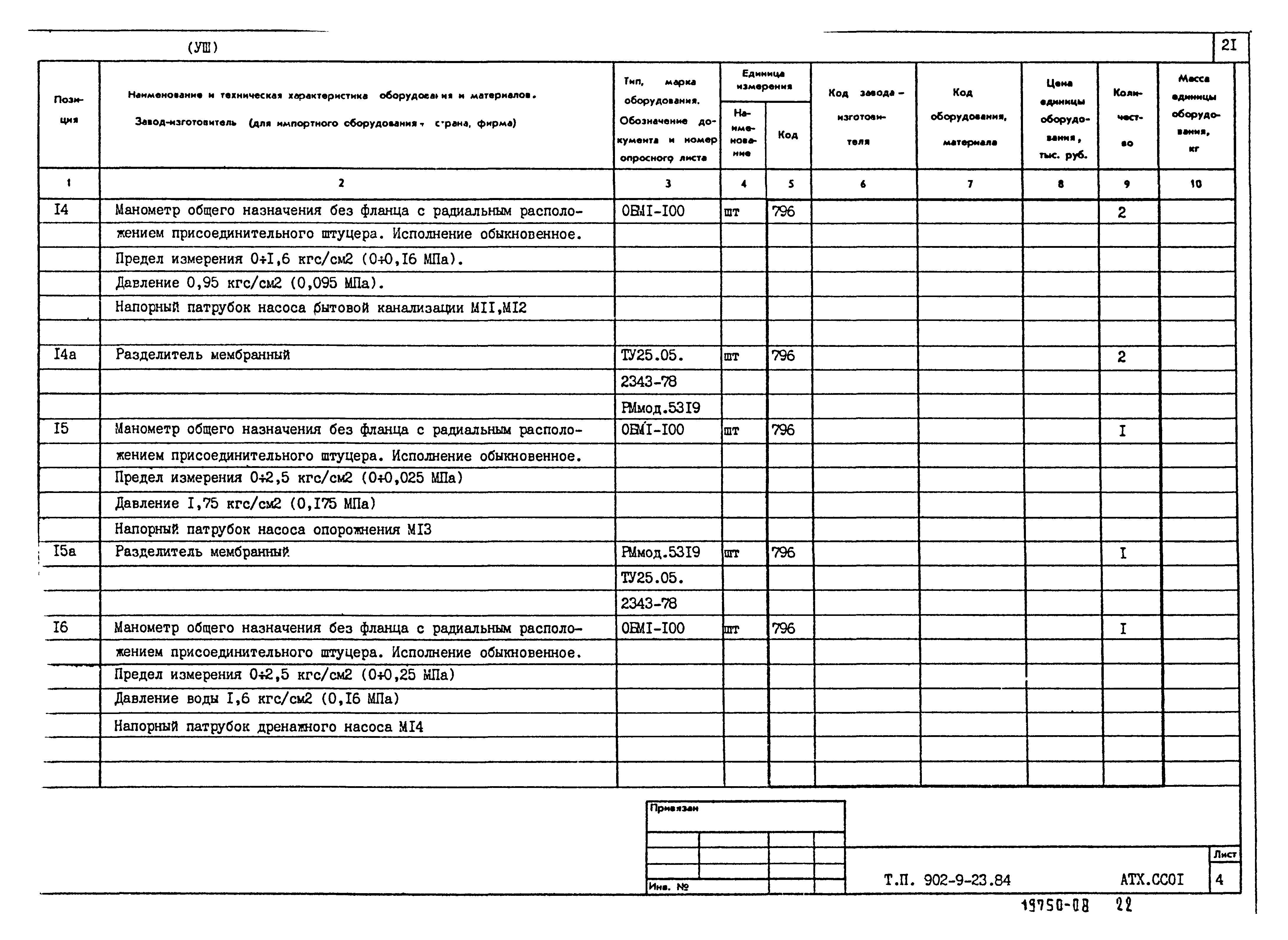 Типовой проект 902-9-23.84