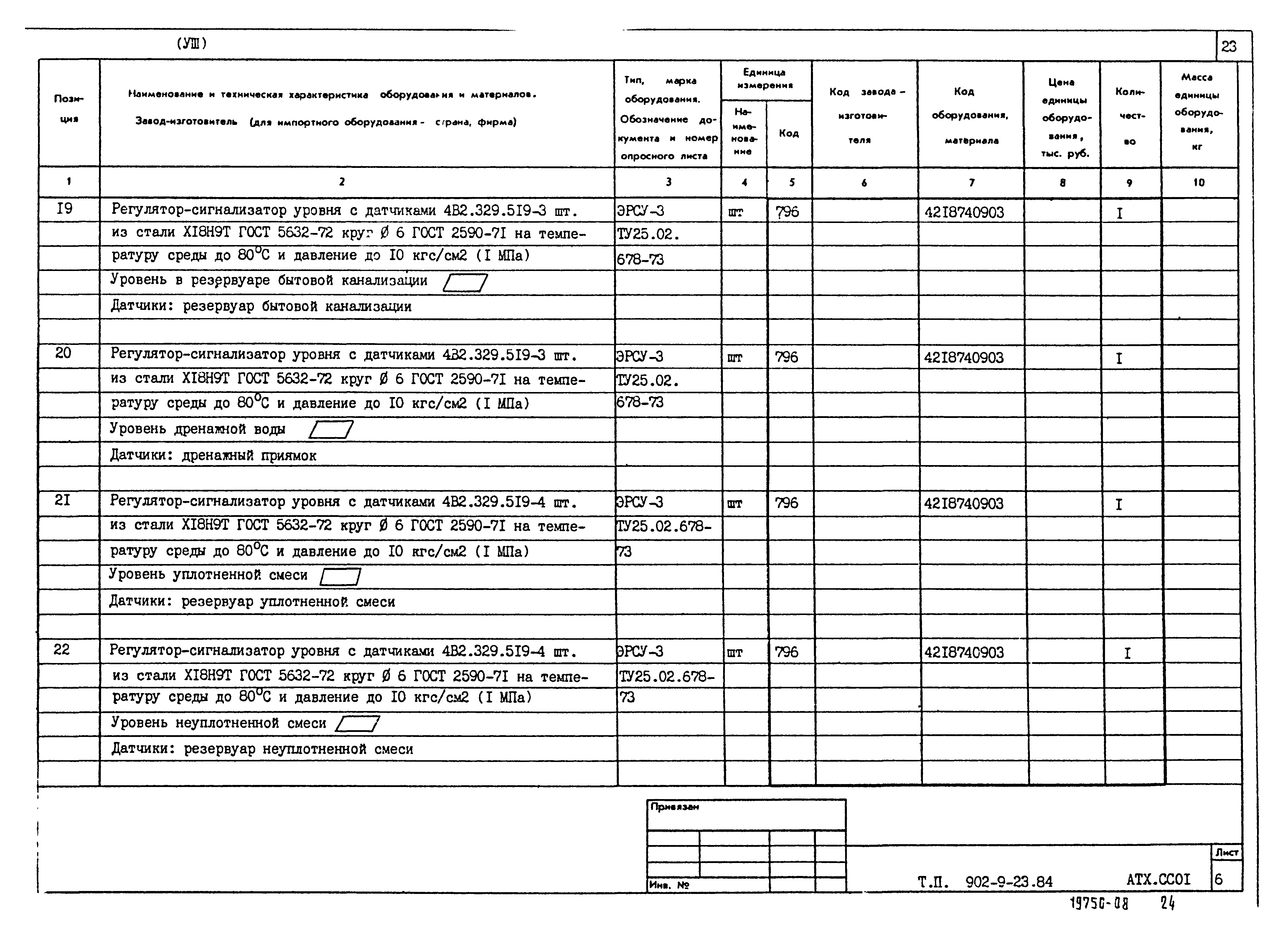 Типовой проект 902-9-23.84