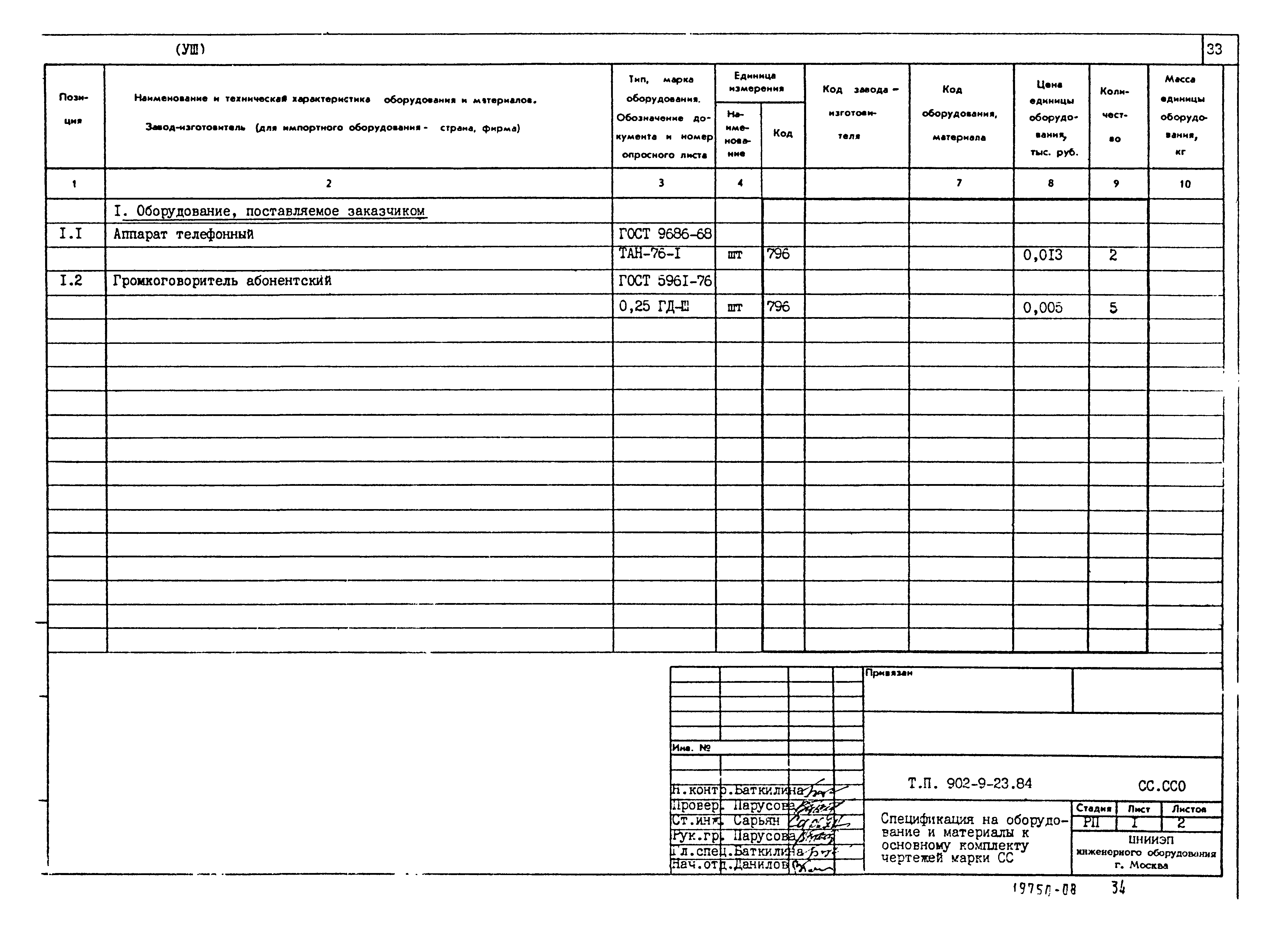 Типовой проект 902-9-23.84