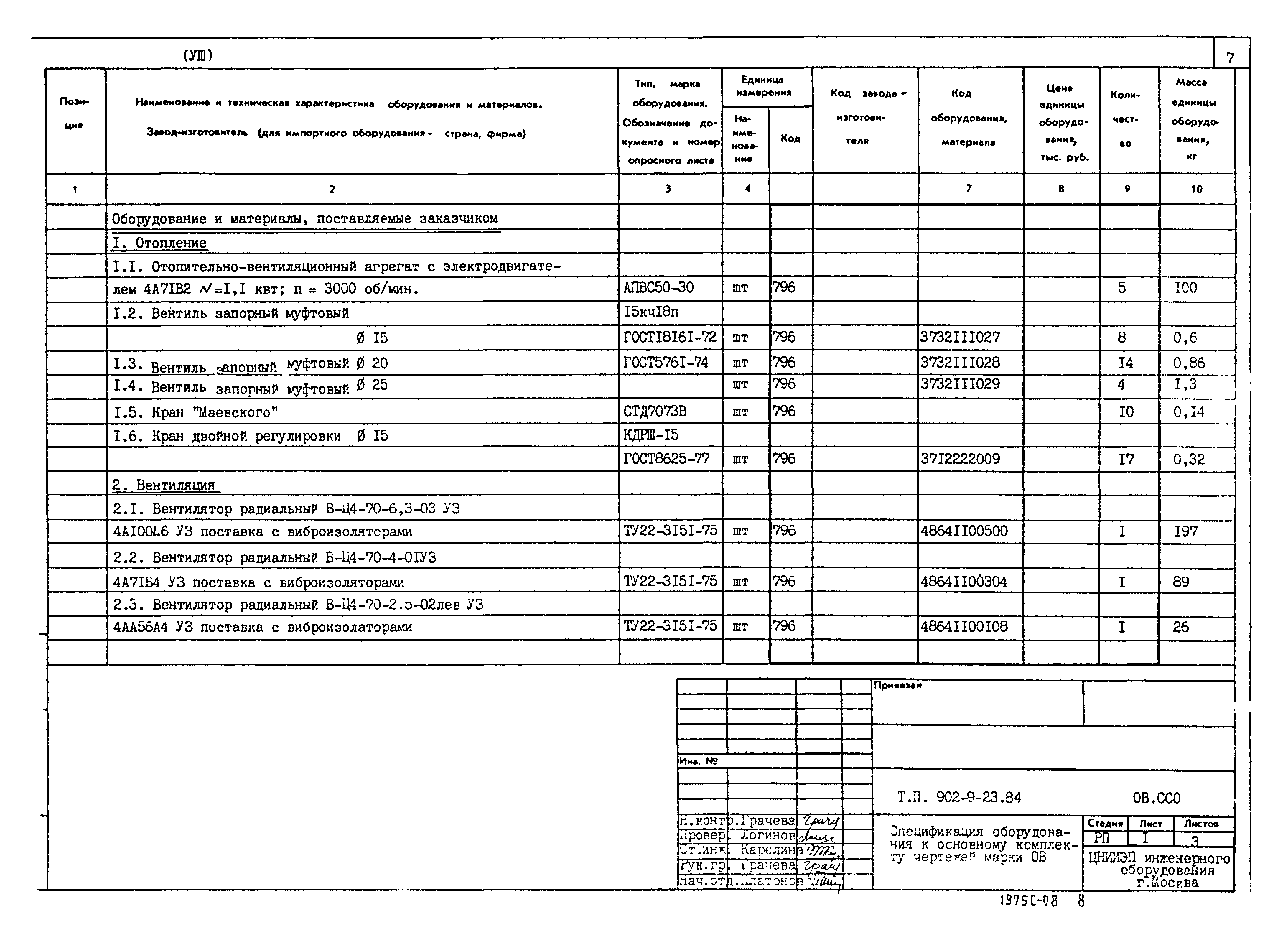 Типовой проект 902-9-23.84