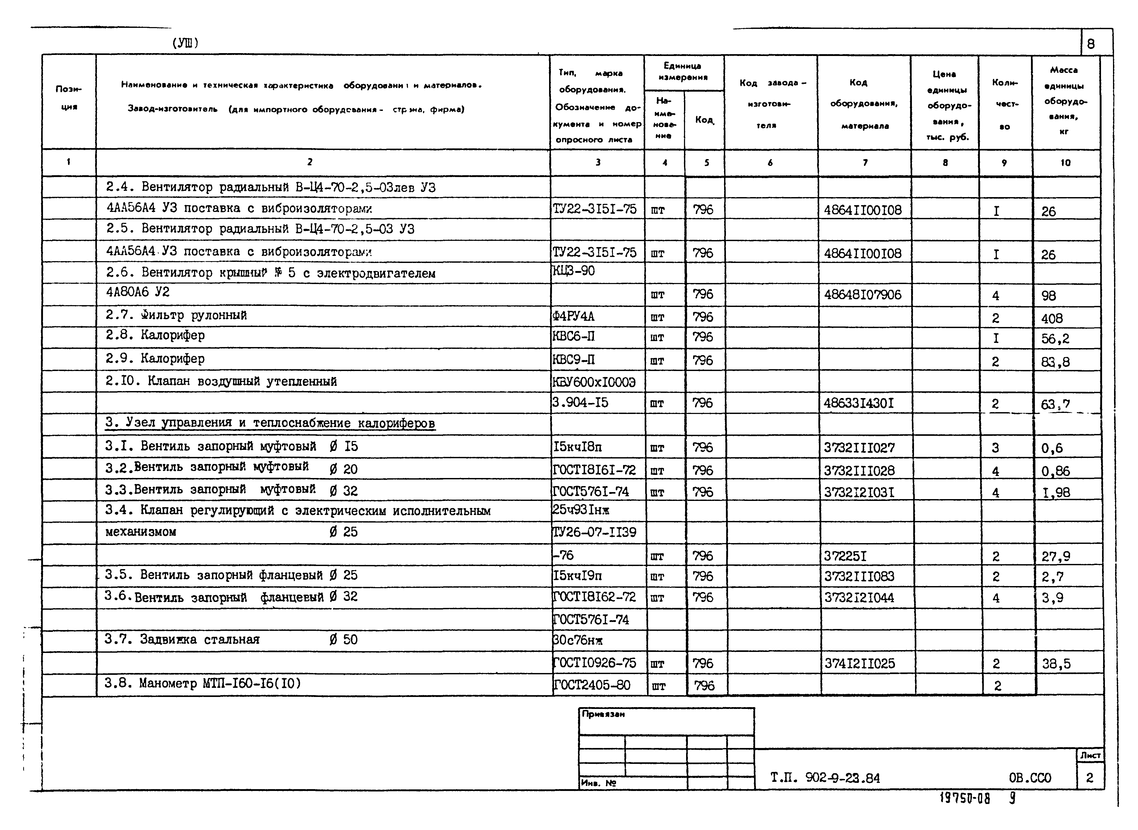 Типовой проект 902-9-23.84