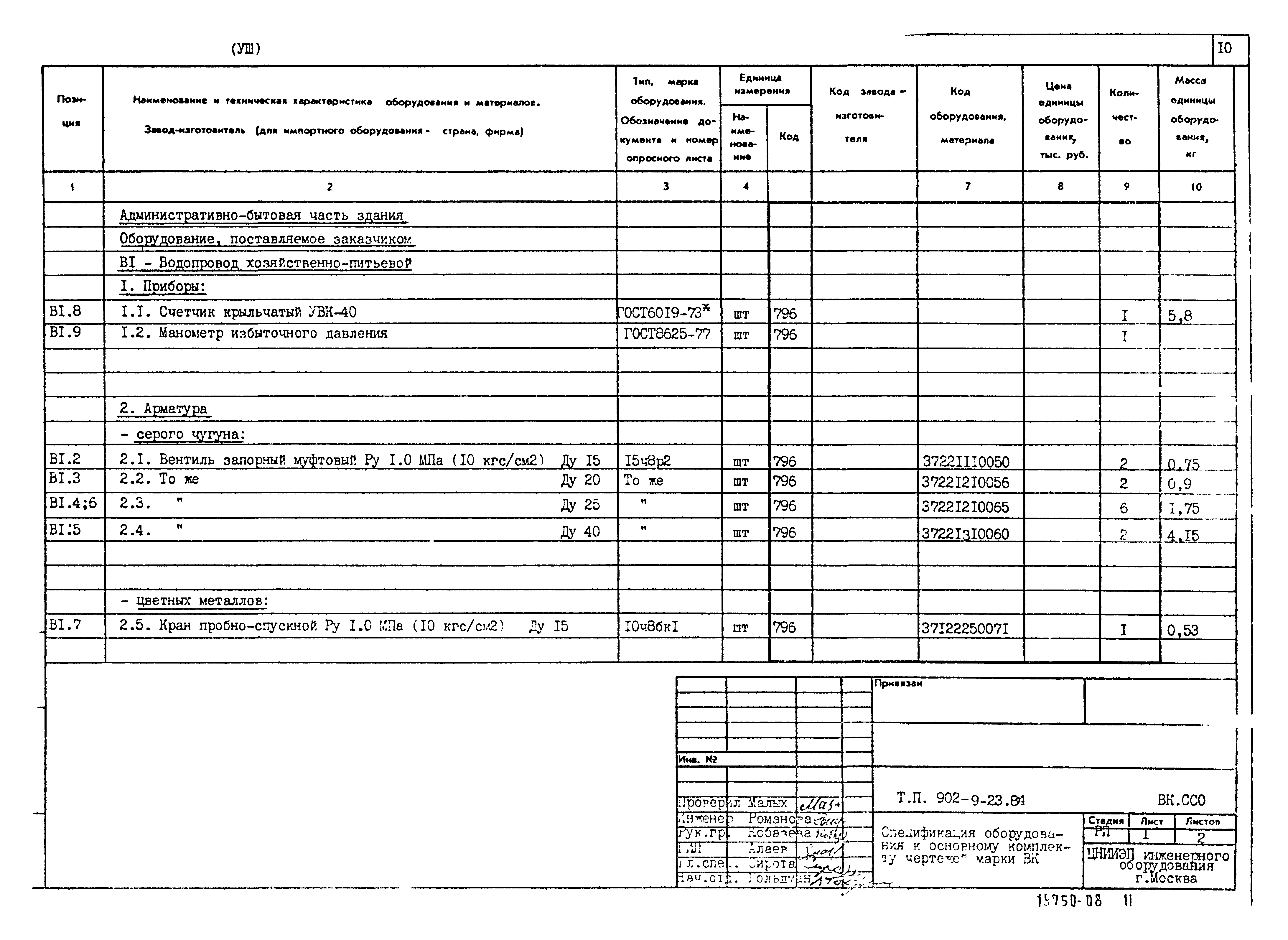 Типовой проект 902-9-23.84