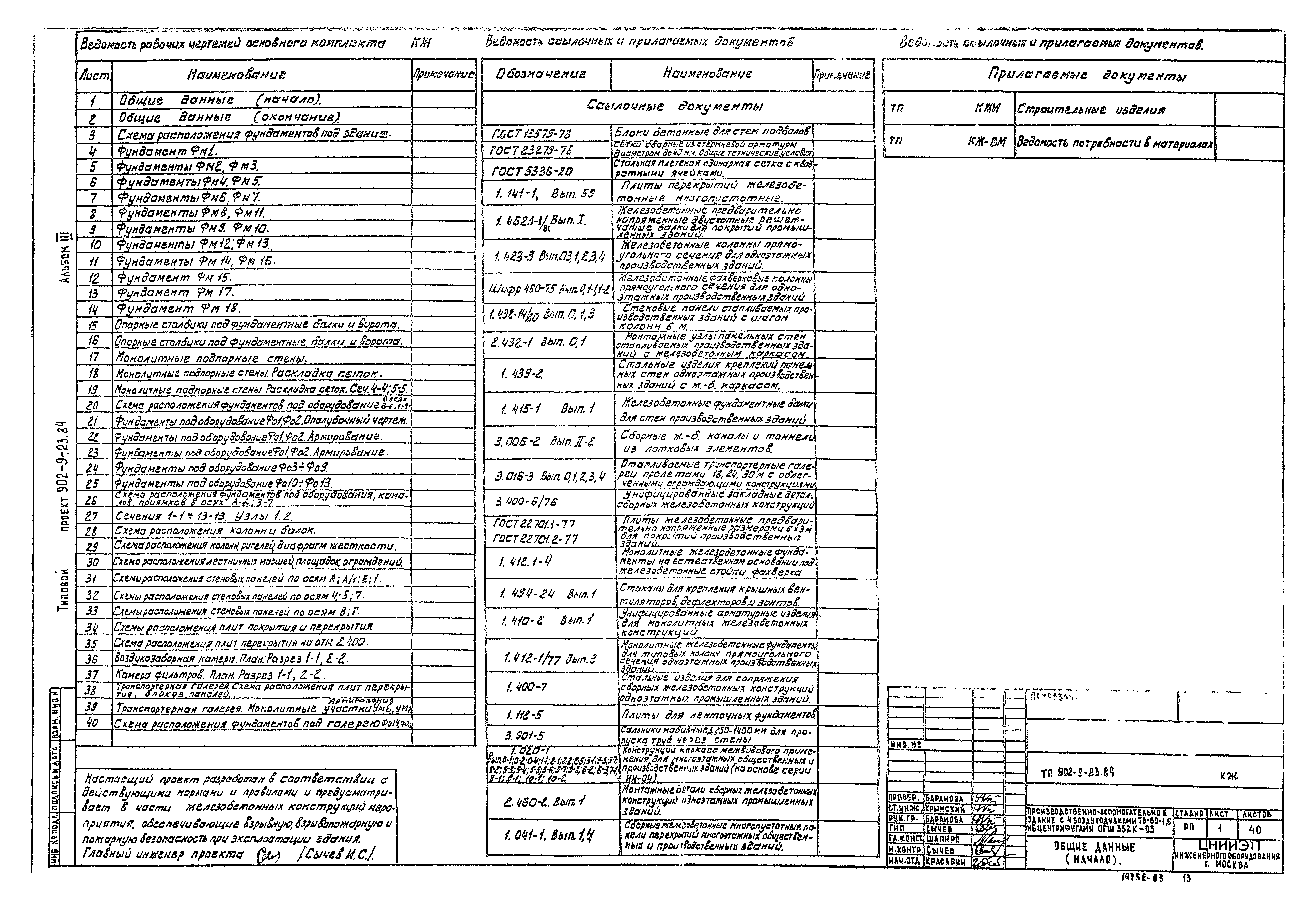 Типовой проект 902-9-23.84