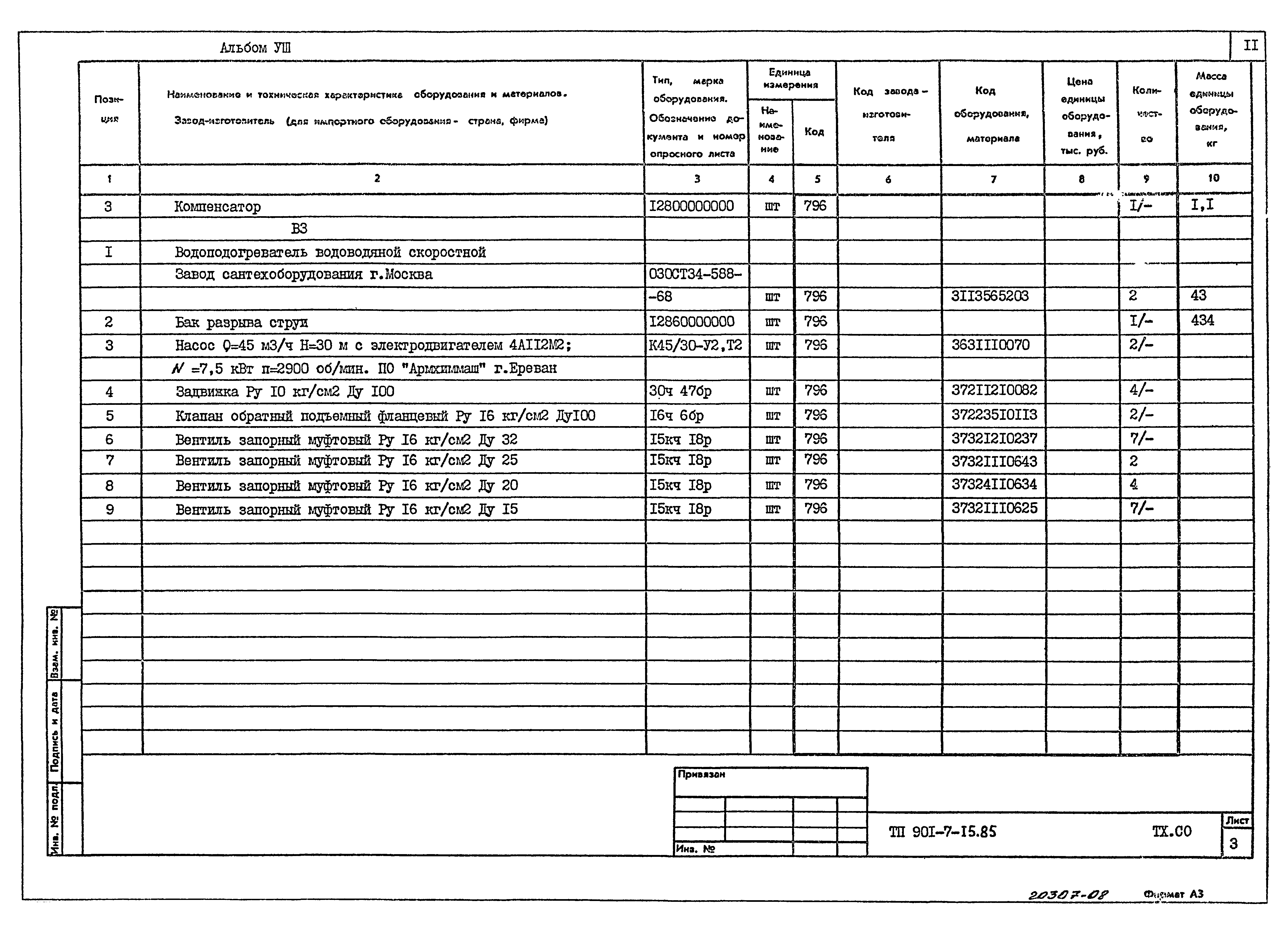 Типовой проект 901-7-15.85