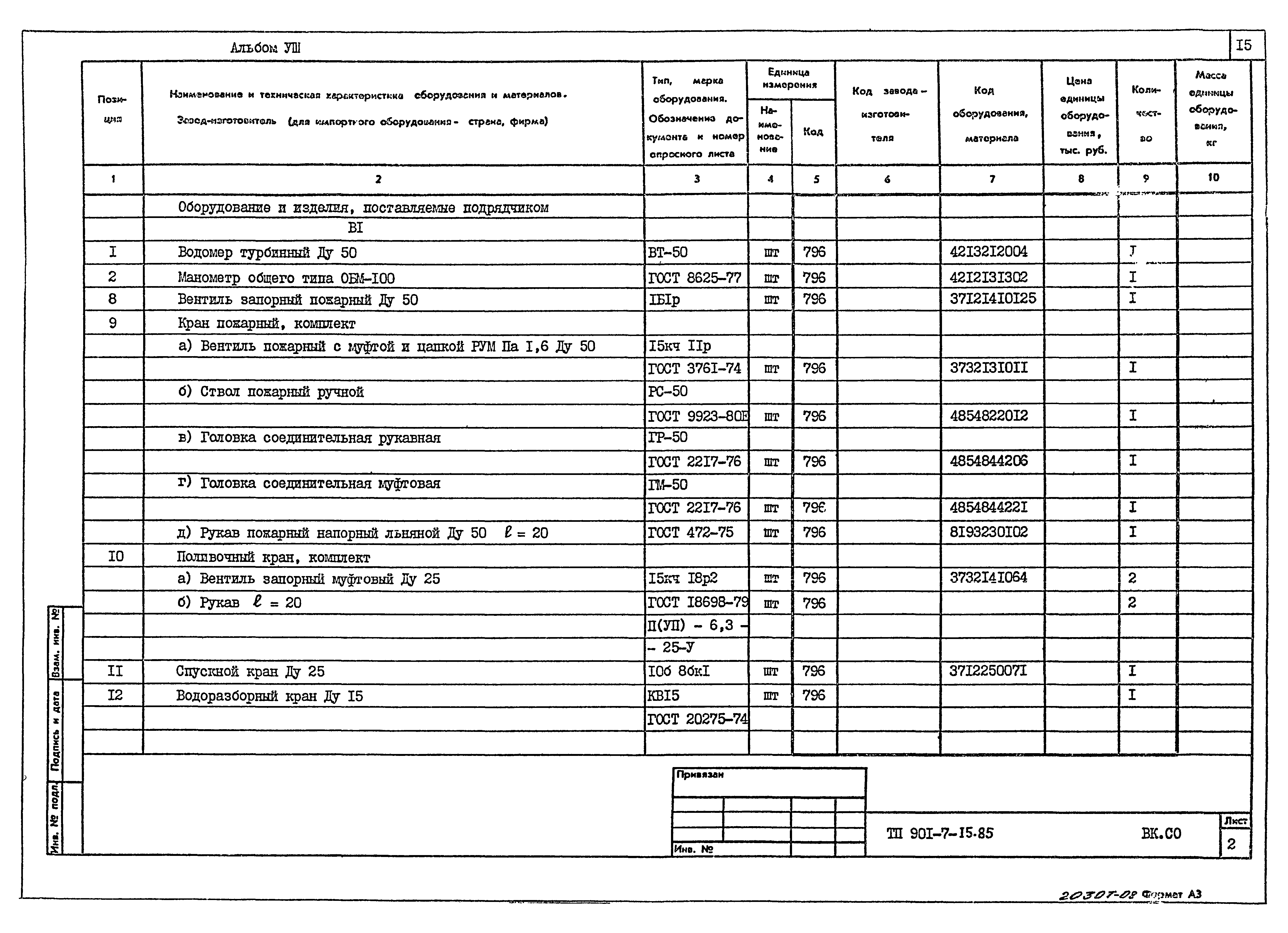 Типовой проект 901-7-15.85