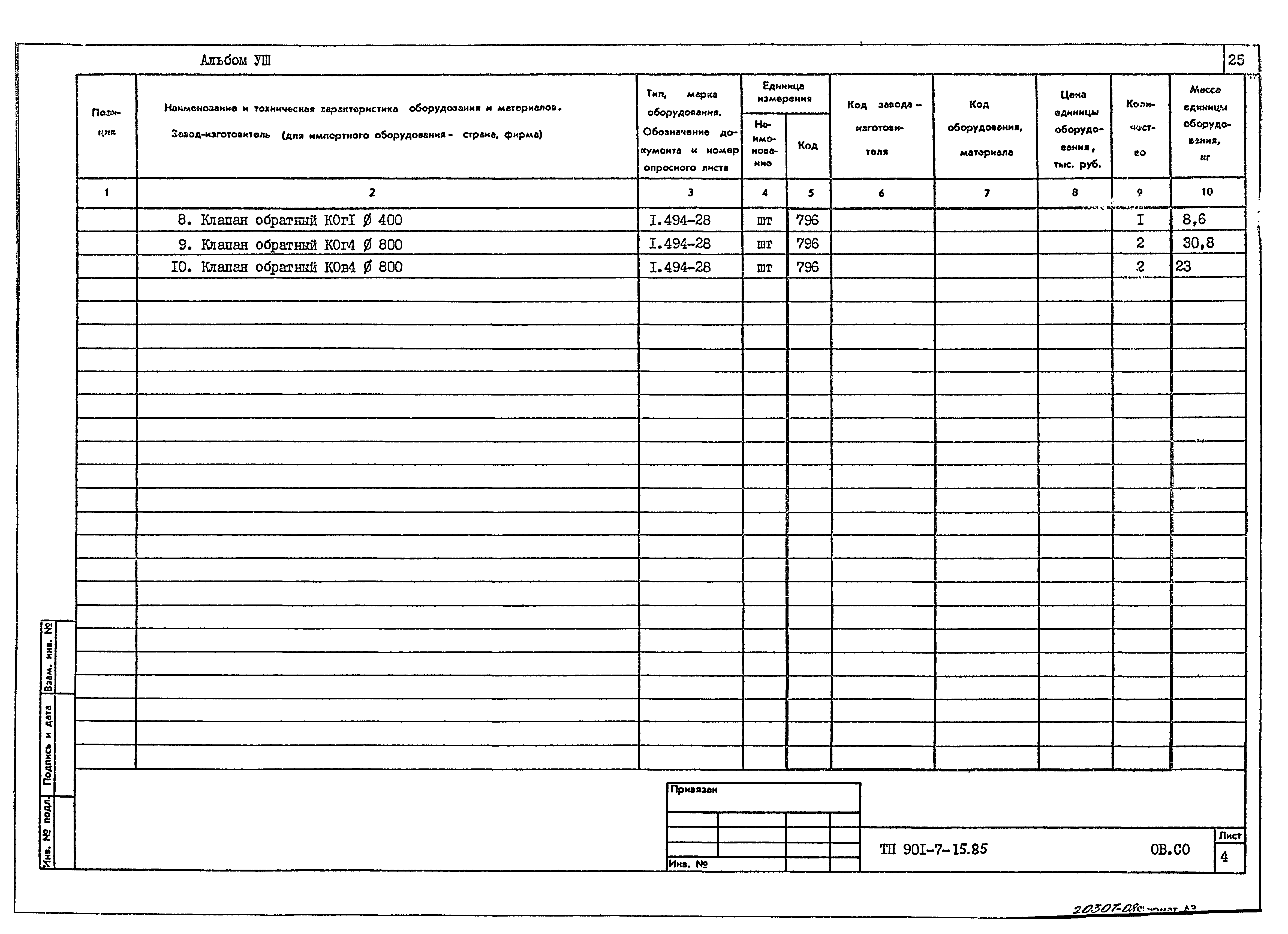 Типовой проект 901-7-15.85
