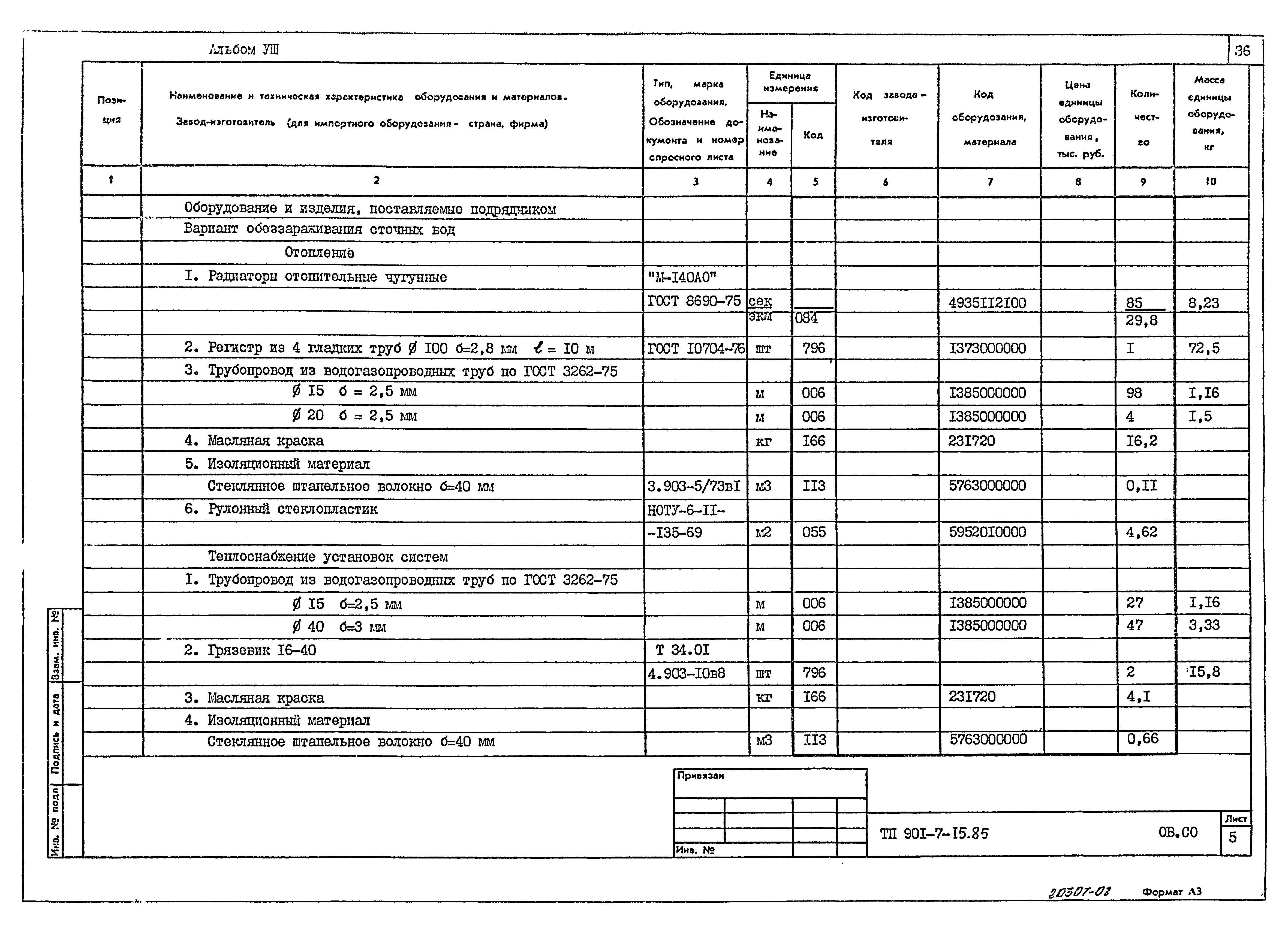 Типовой проект 901-7-15.85