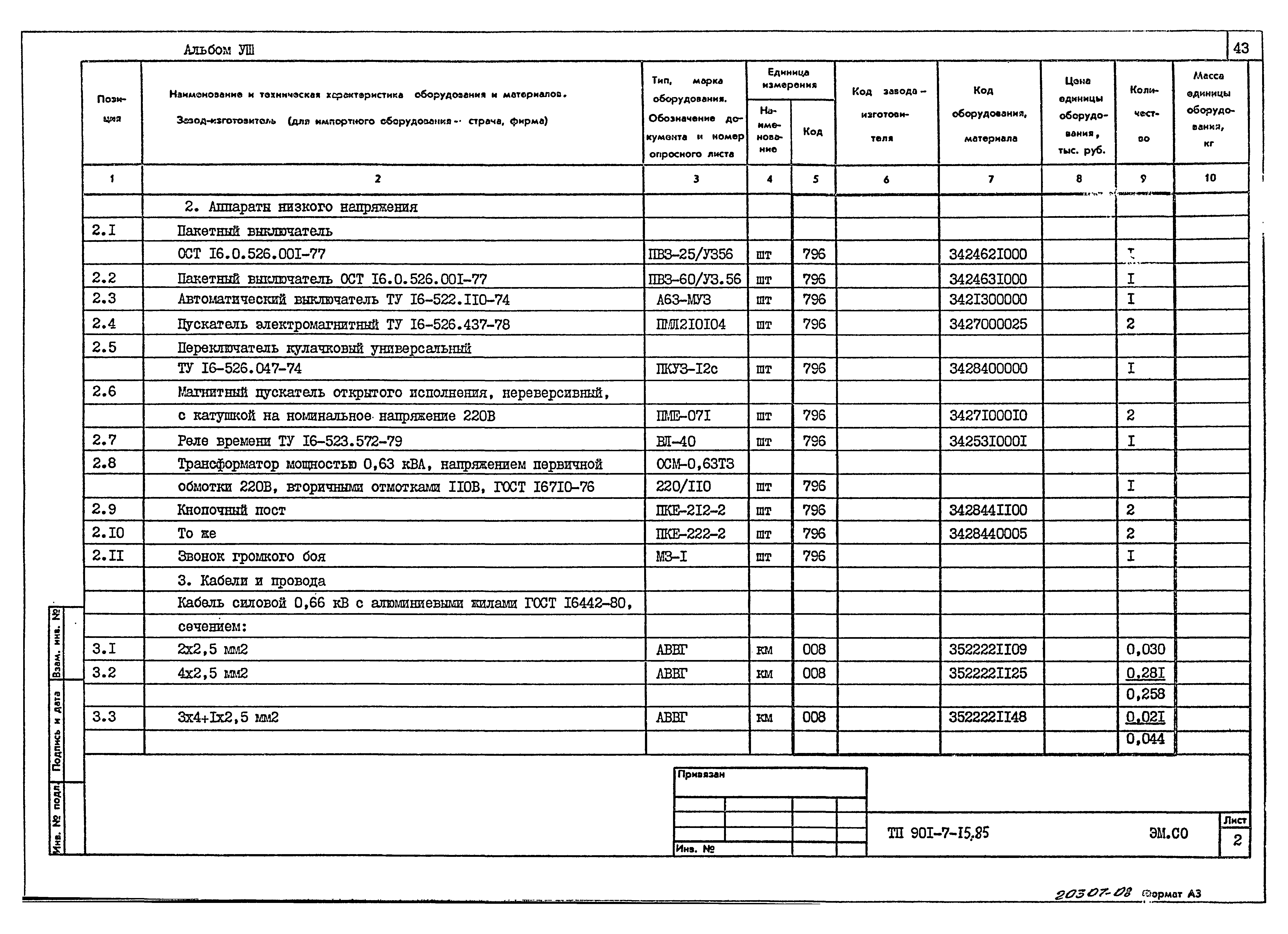 Типовой проект 901-7-15.85