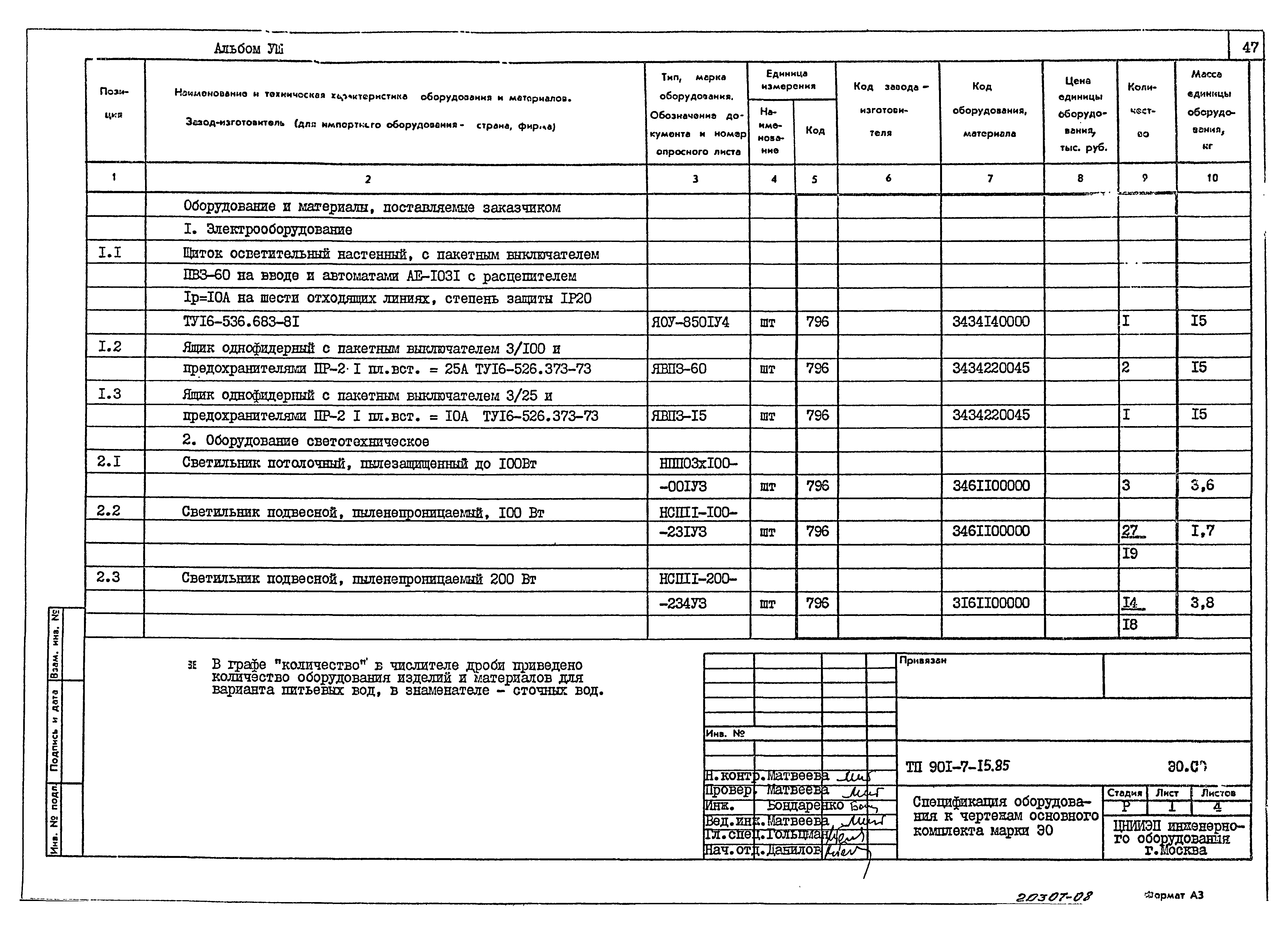 Типовой проект 901-7-15.85