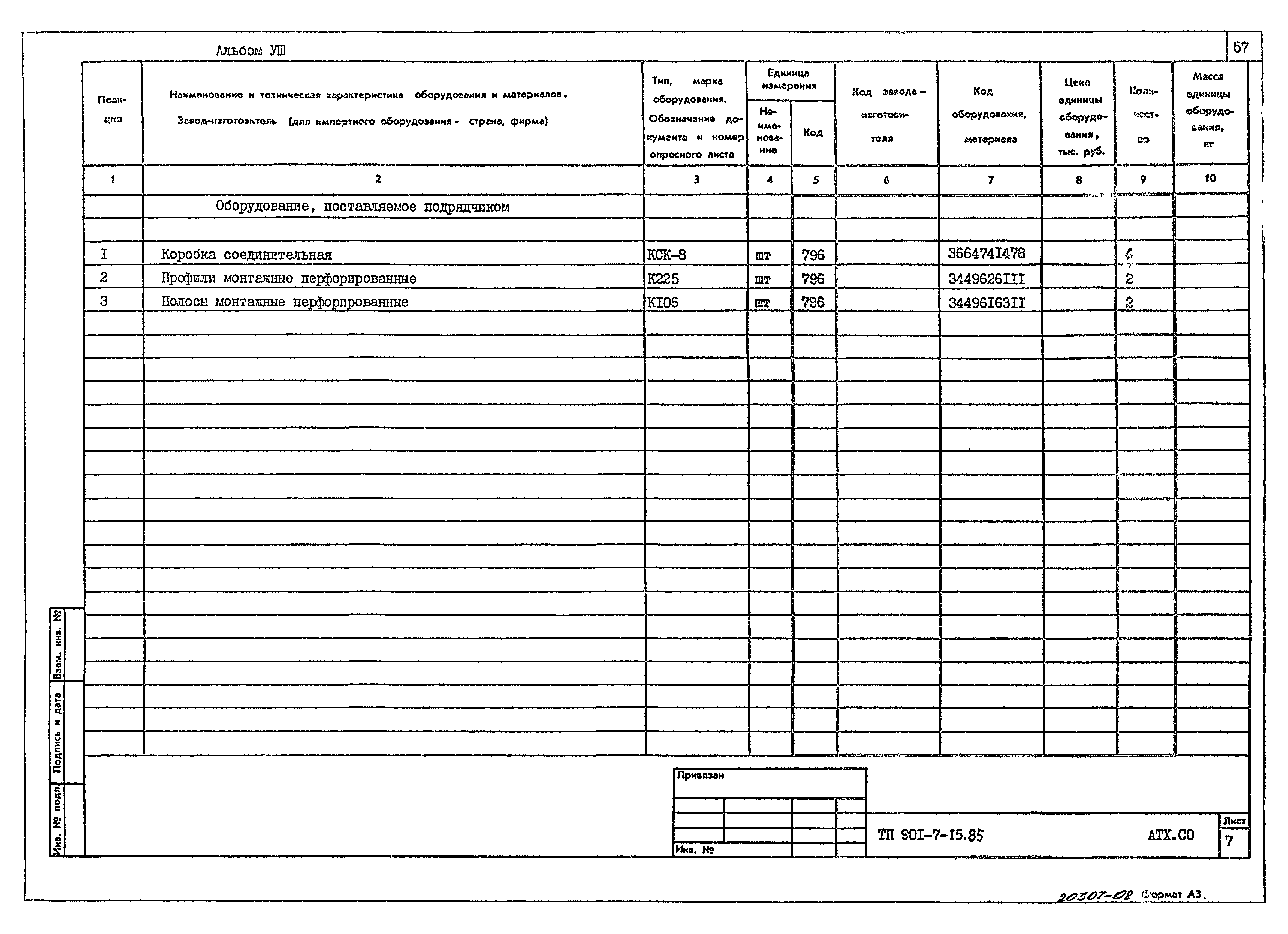 Типовой проект 901-7-15.85