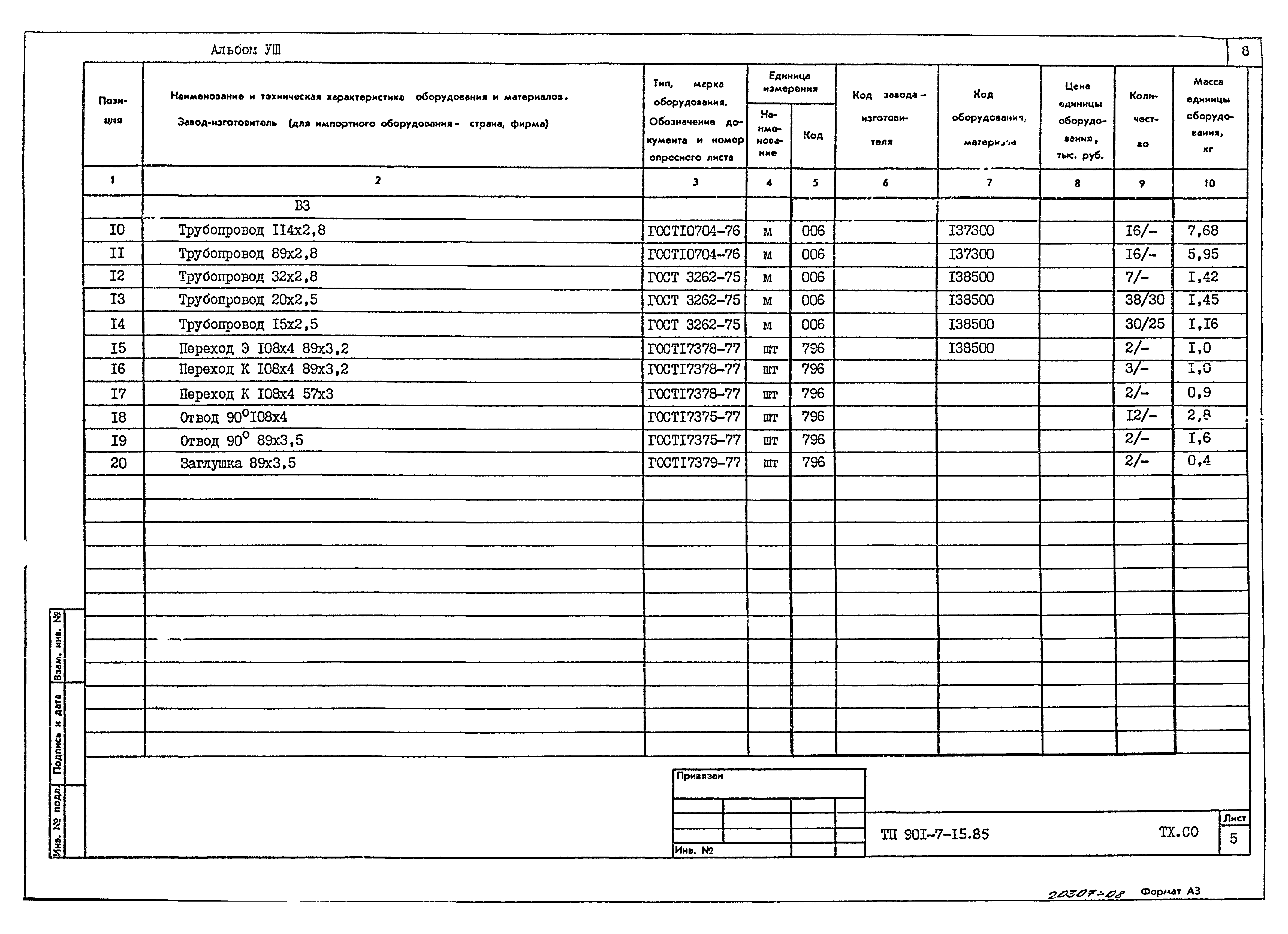 Типовой проект 901-7-15.85
