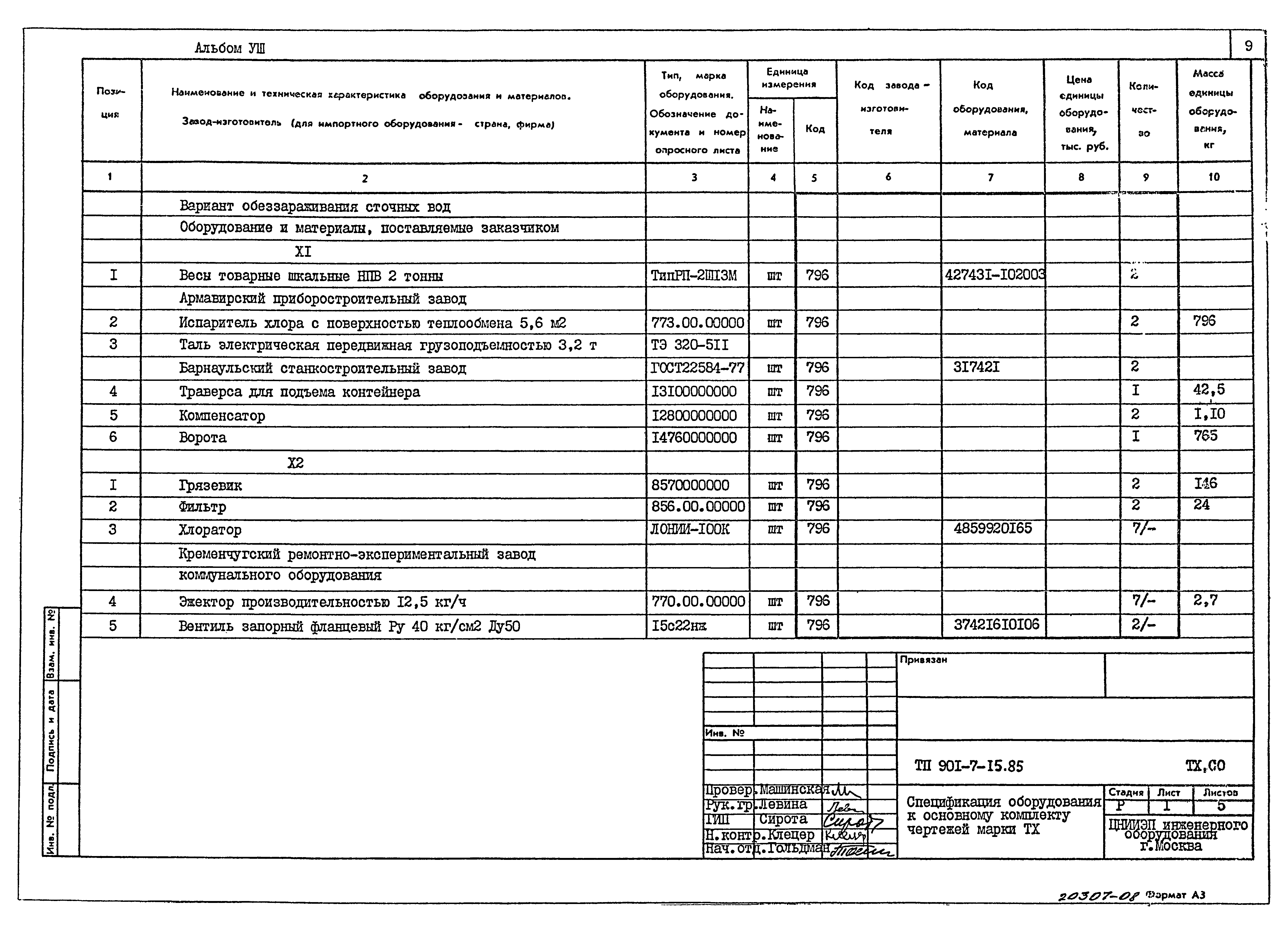 Типовой проект 901-7-15.85