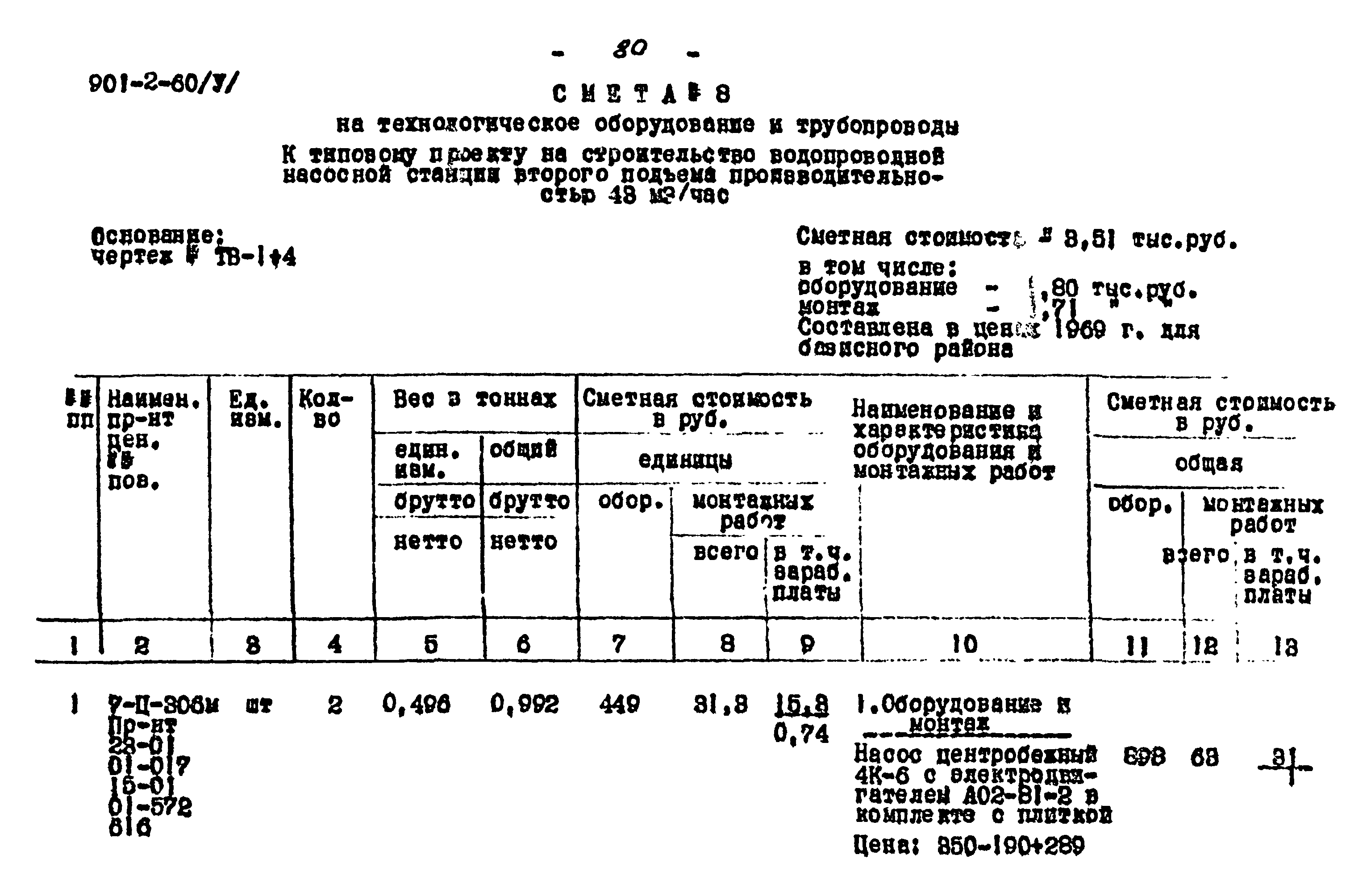 Типовой проект 901-2-60