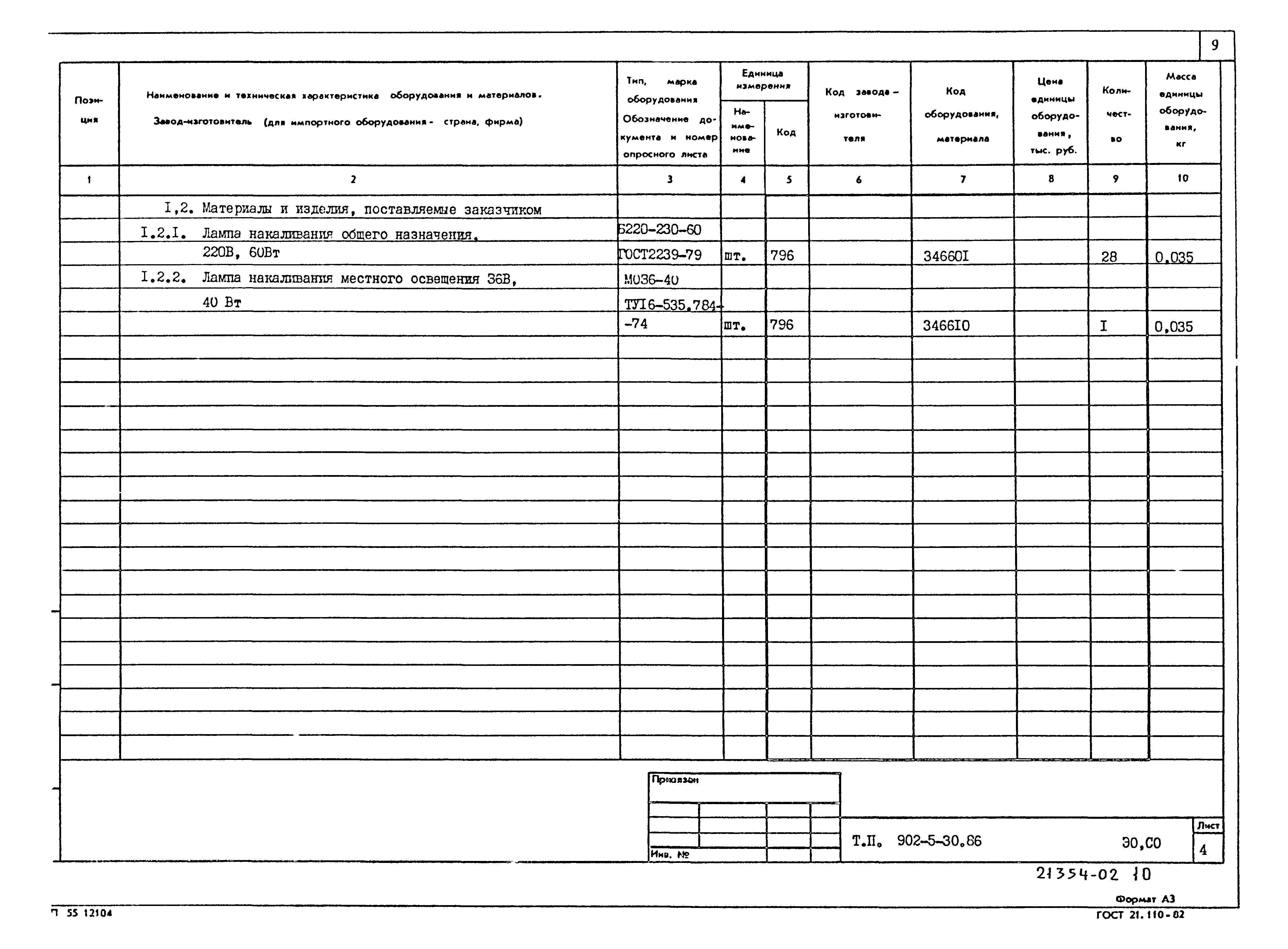 Типовой проект 902-5-30.86