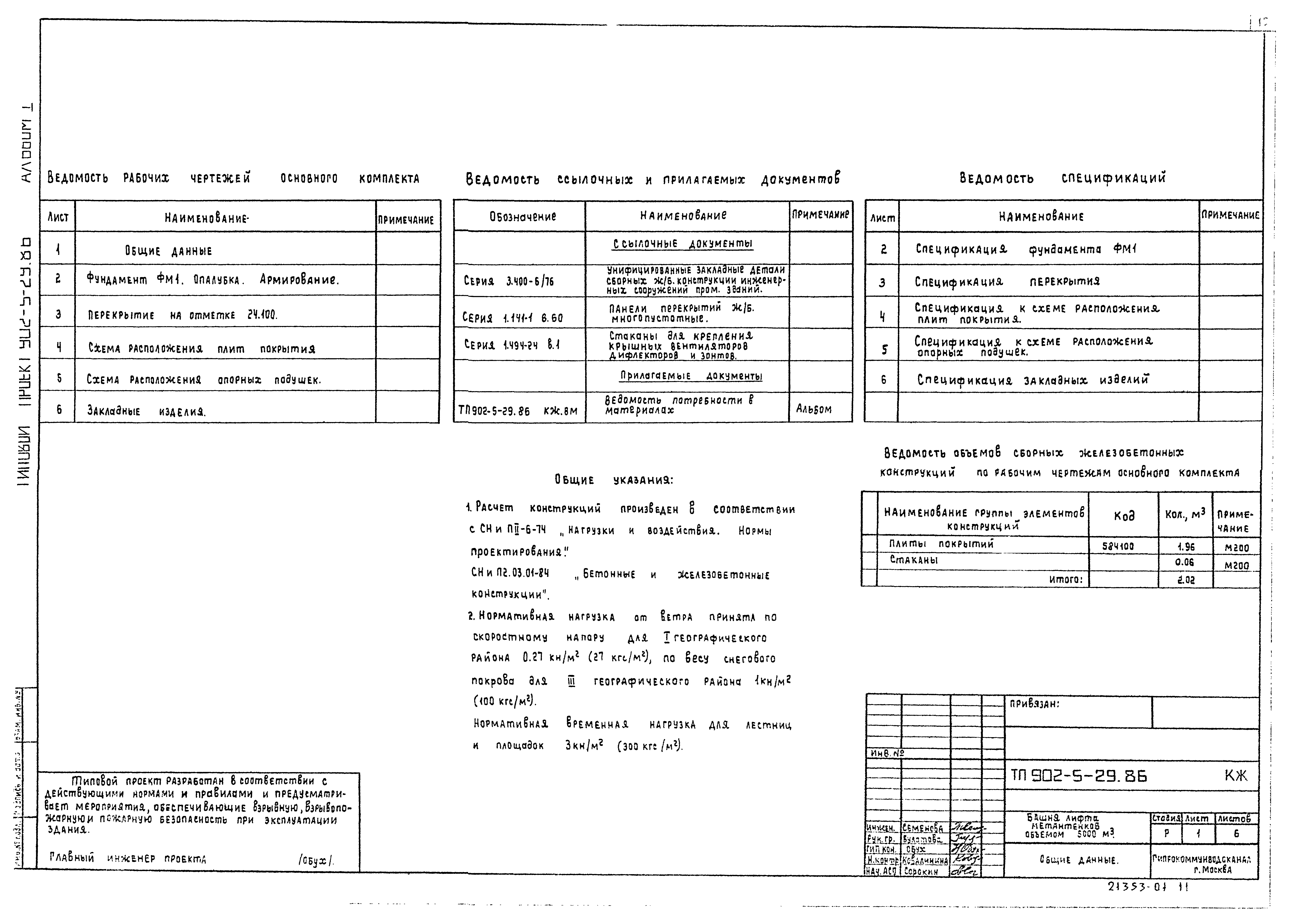 Типовой проект 902-5-29.86