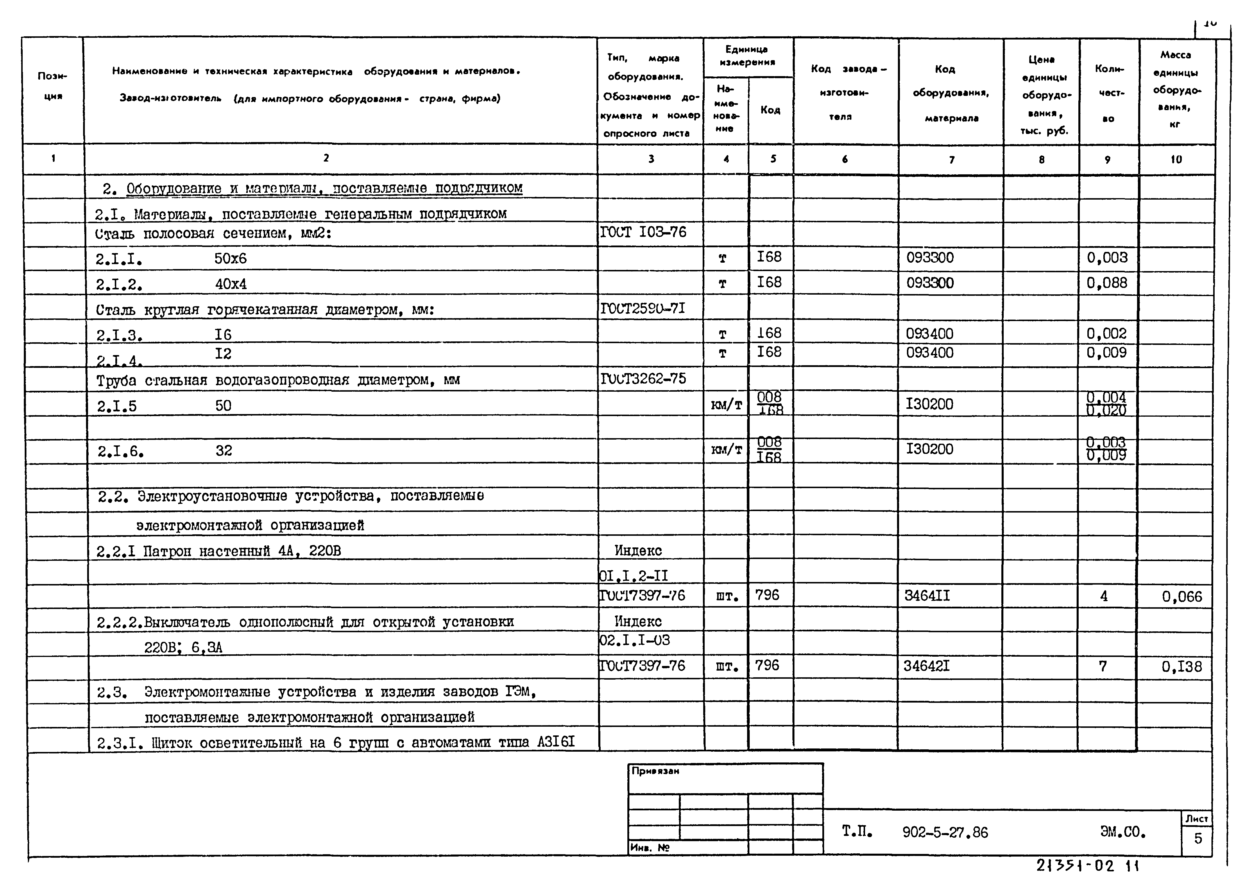 Типовой проект 902-5-27.86