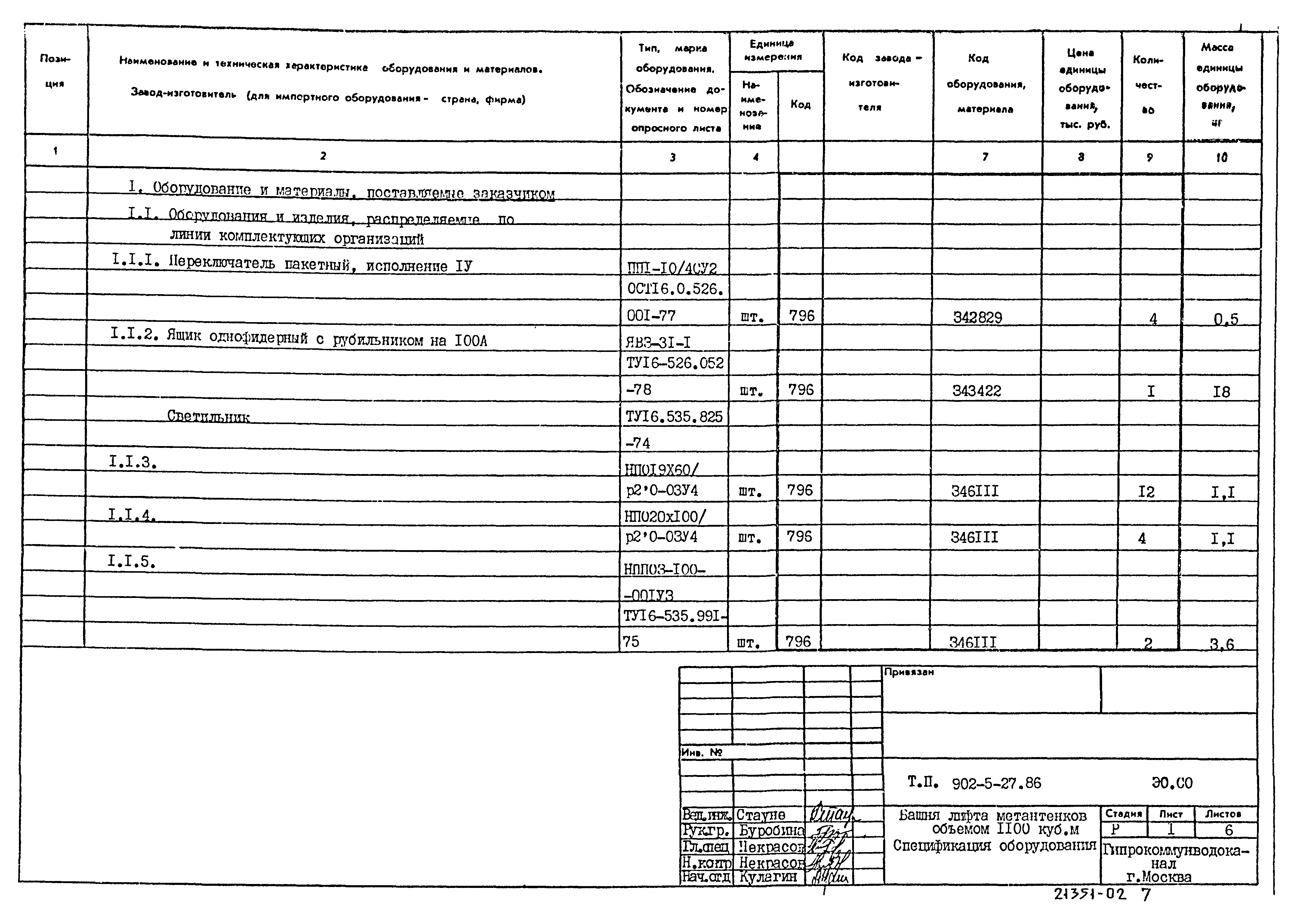 Типовой проект 902-5-27.86