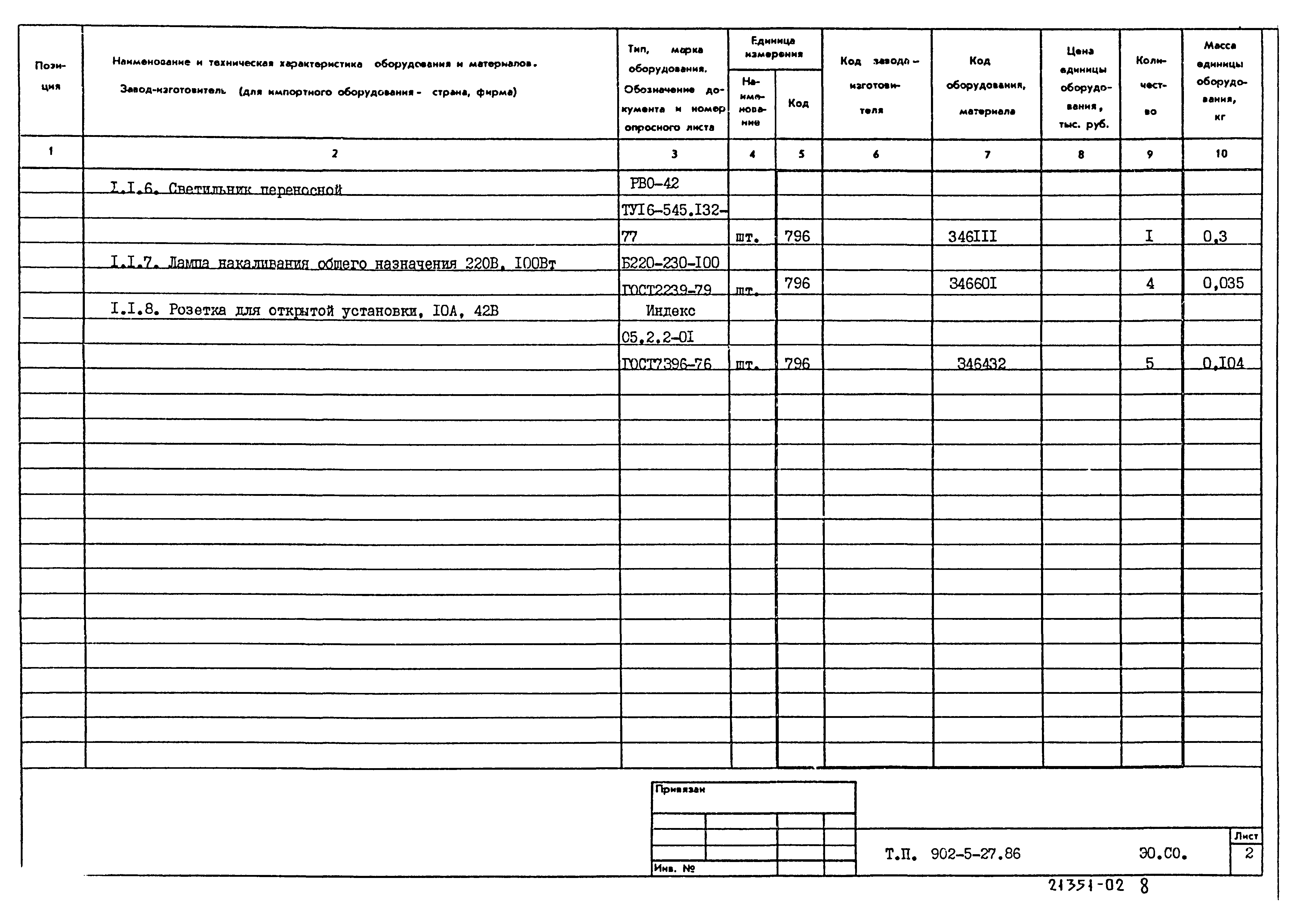 Типовой проект 902-5-27.86