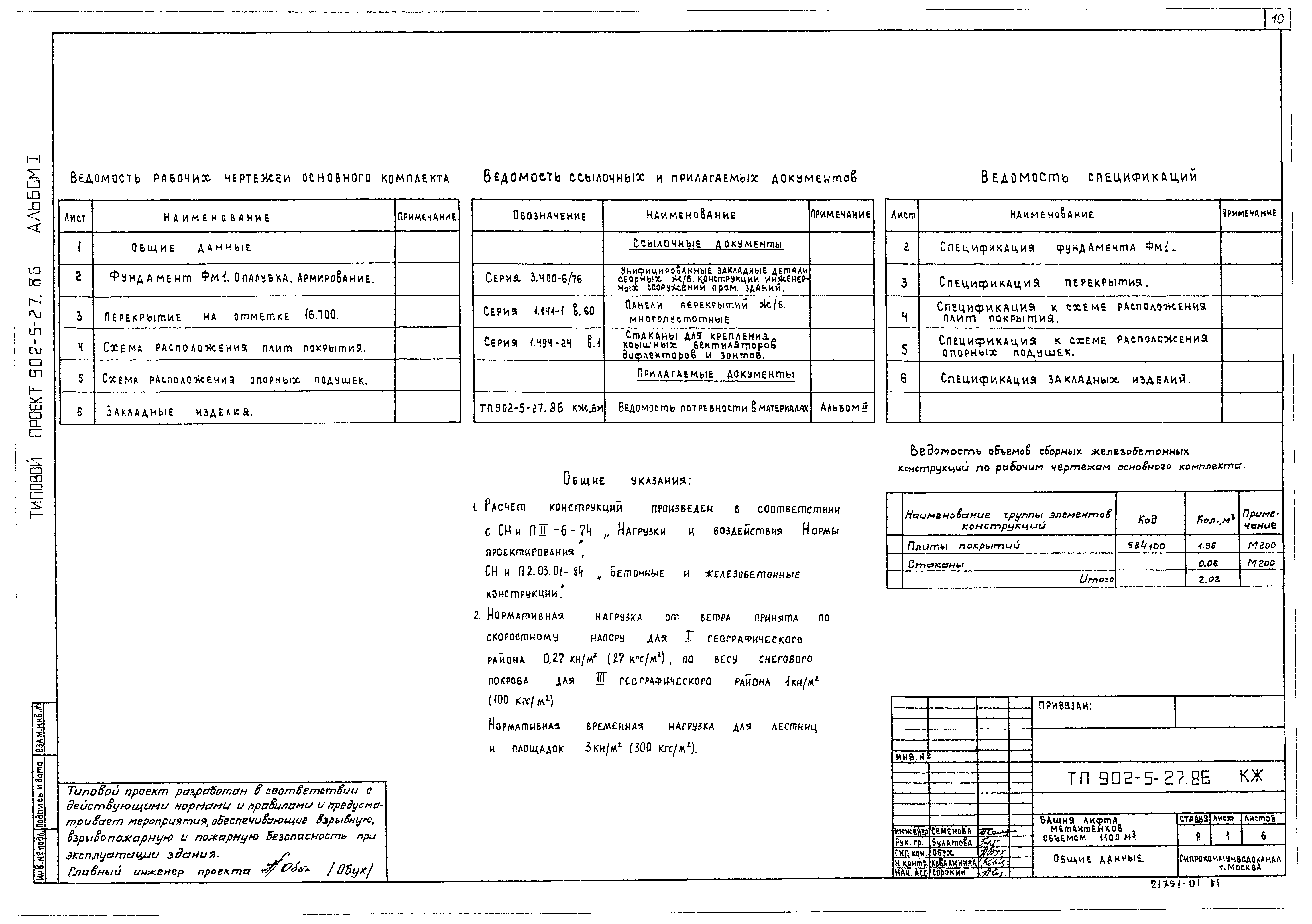 Типовой проект 902-5-27.86