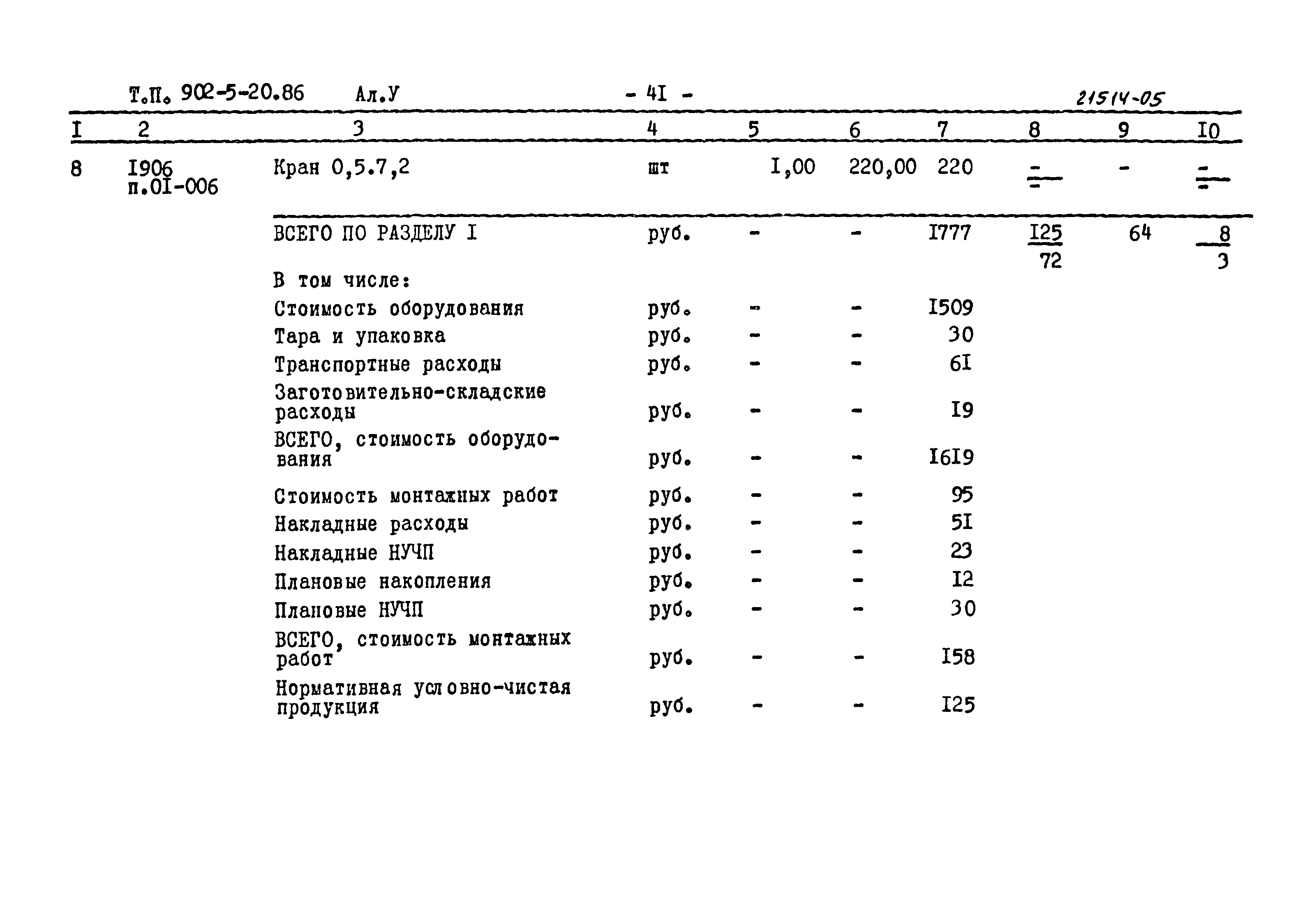 Типовой проект 902-5-20.86