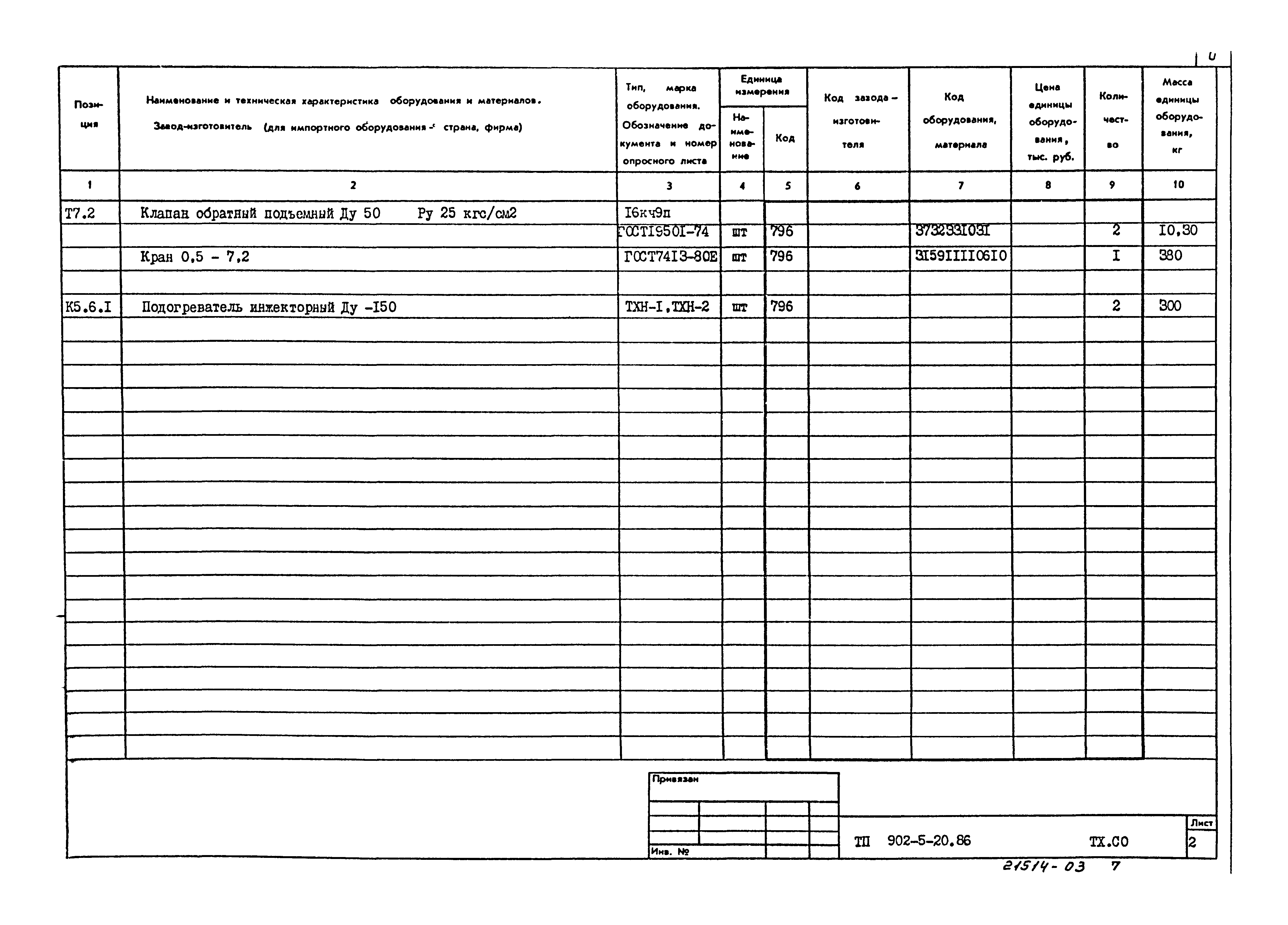 Типовой проект 902-5-20.86