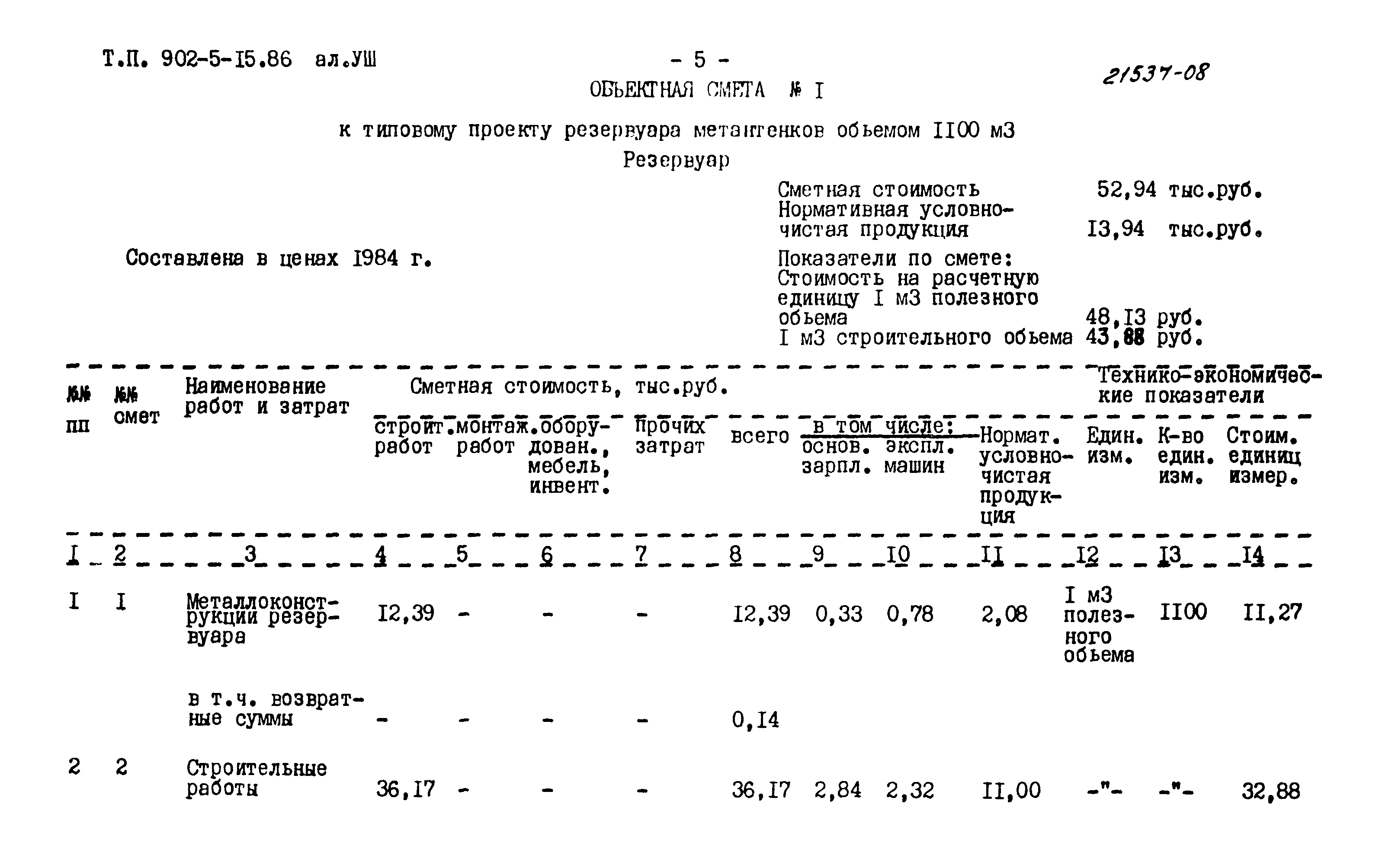 Типовой проект 902-5-15.86