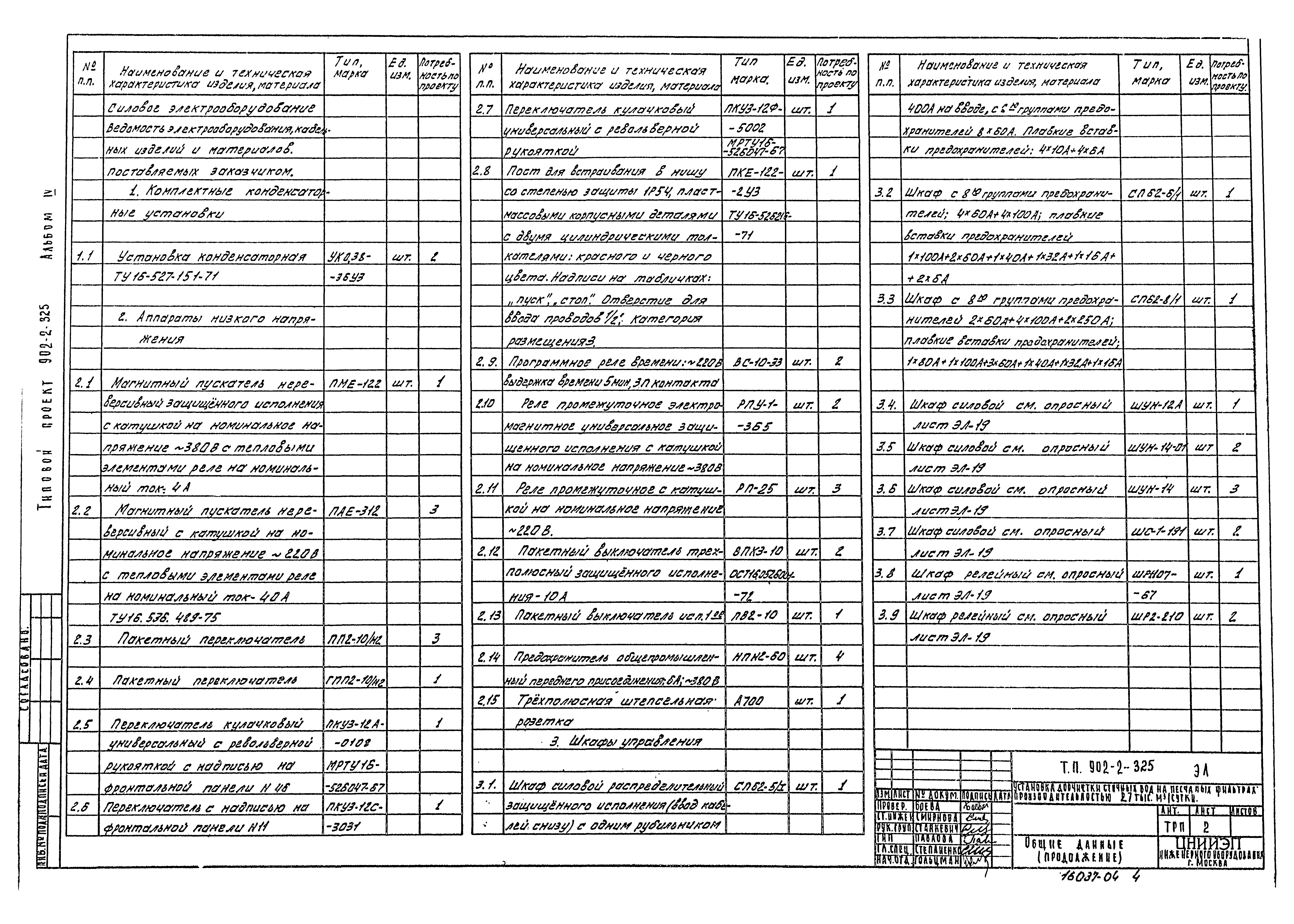 Типовой проект 902-2-325