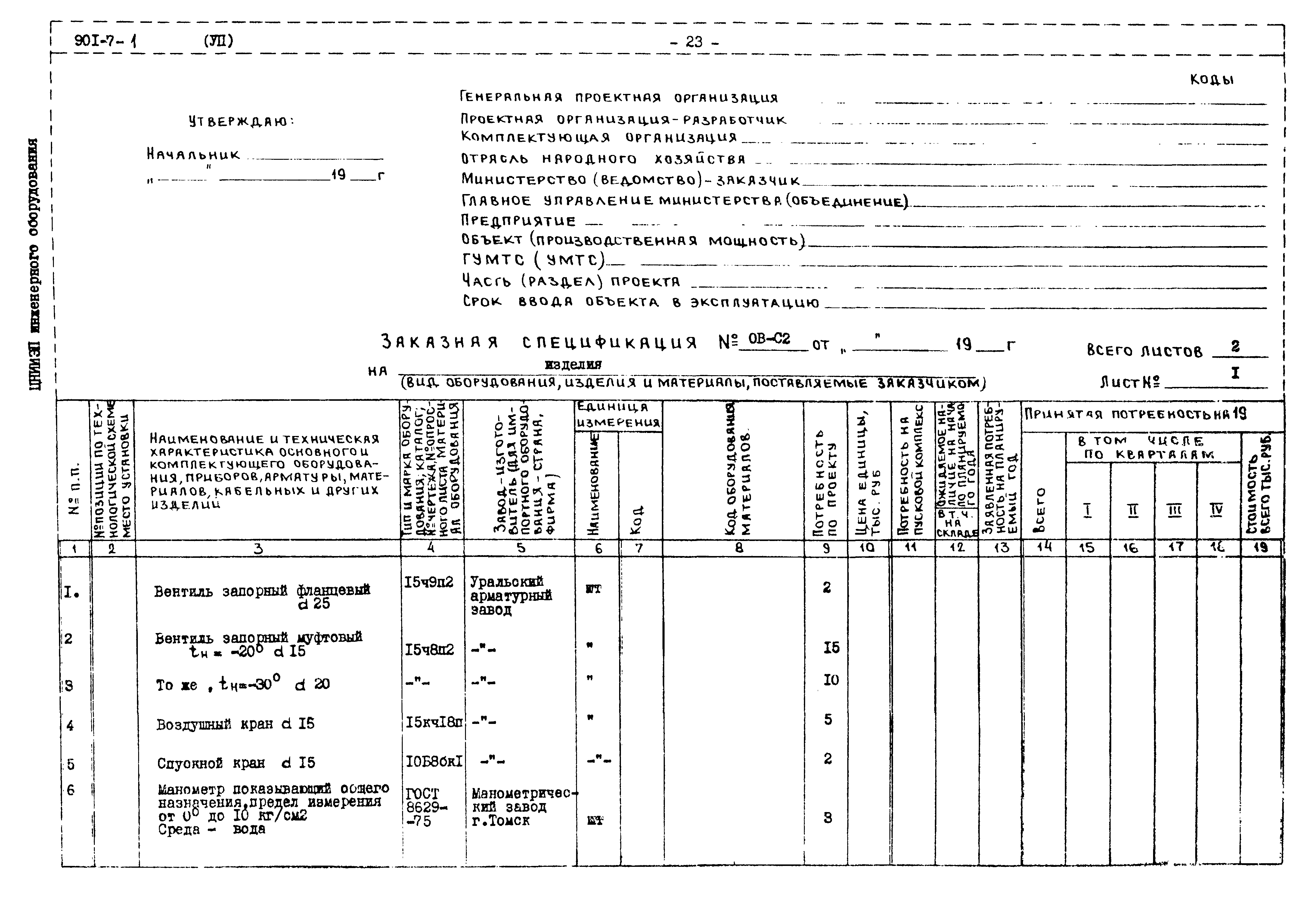 Типовой проект 901-7-1