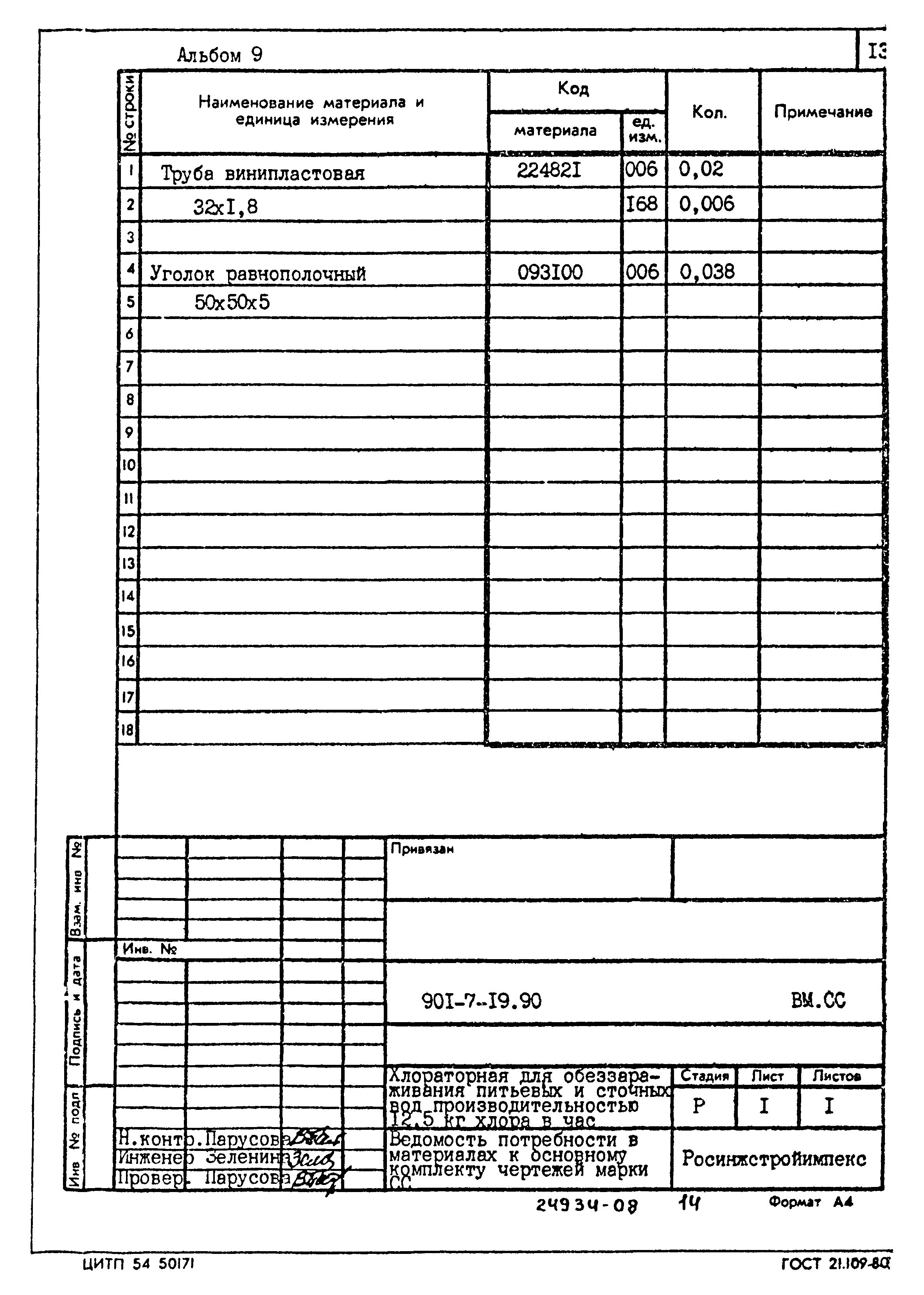 Типовой проект 901-7-19.90